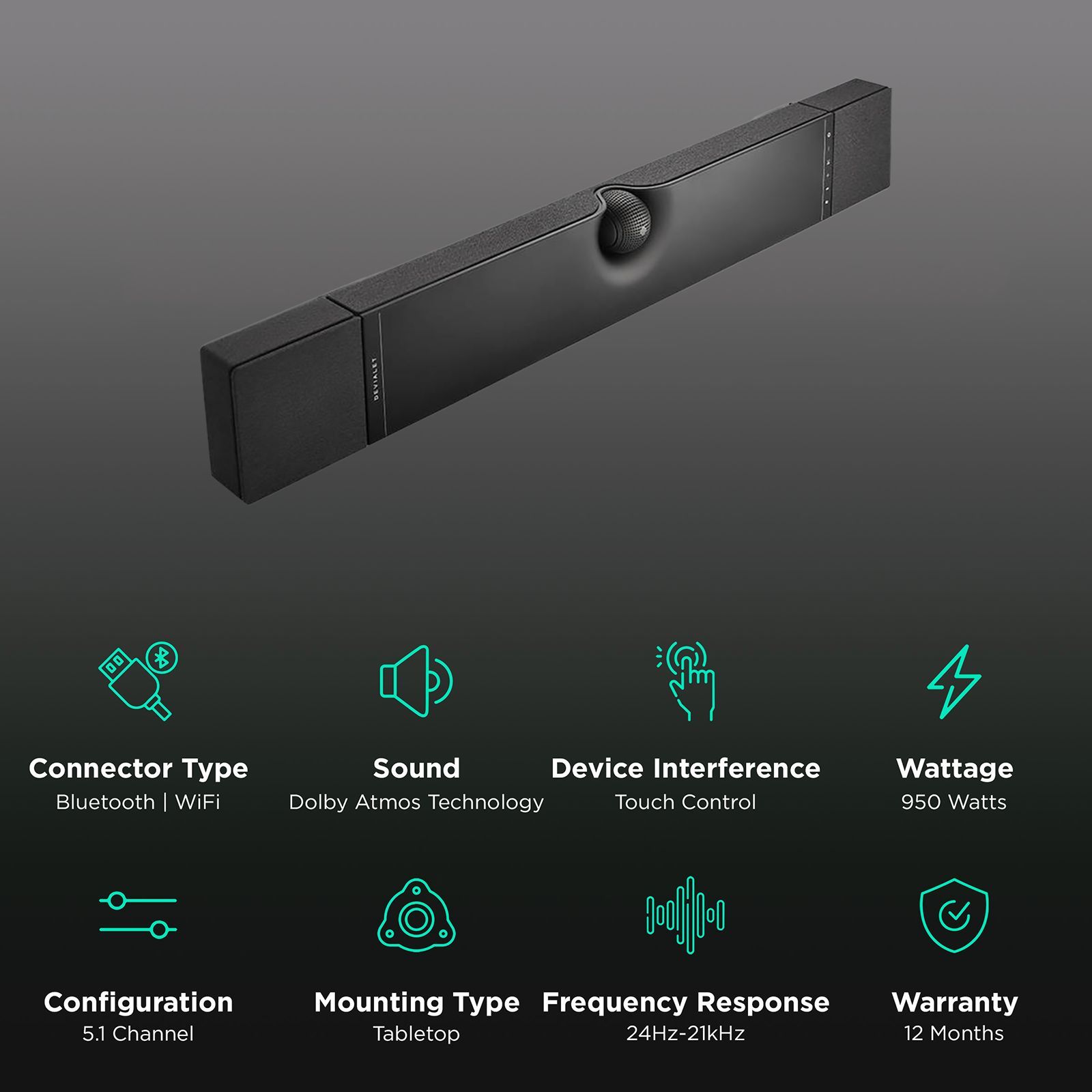 DEVIALET DV-DIONE 950 Watts Sound Bar (Dolby Atmos Technology, 5.1.2 Channel, Black)_2