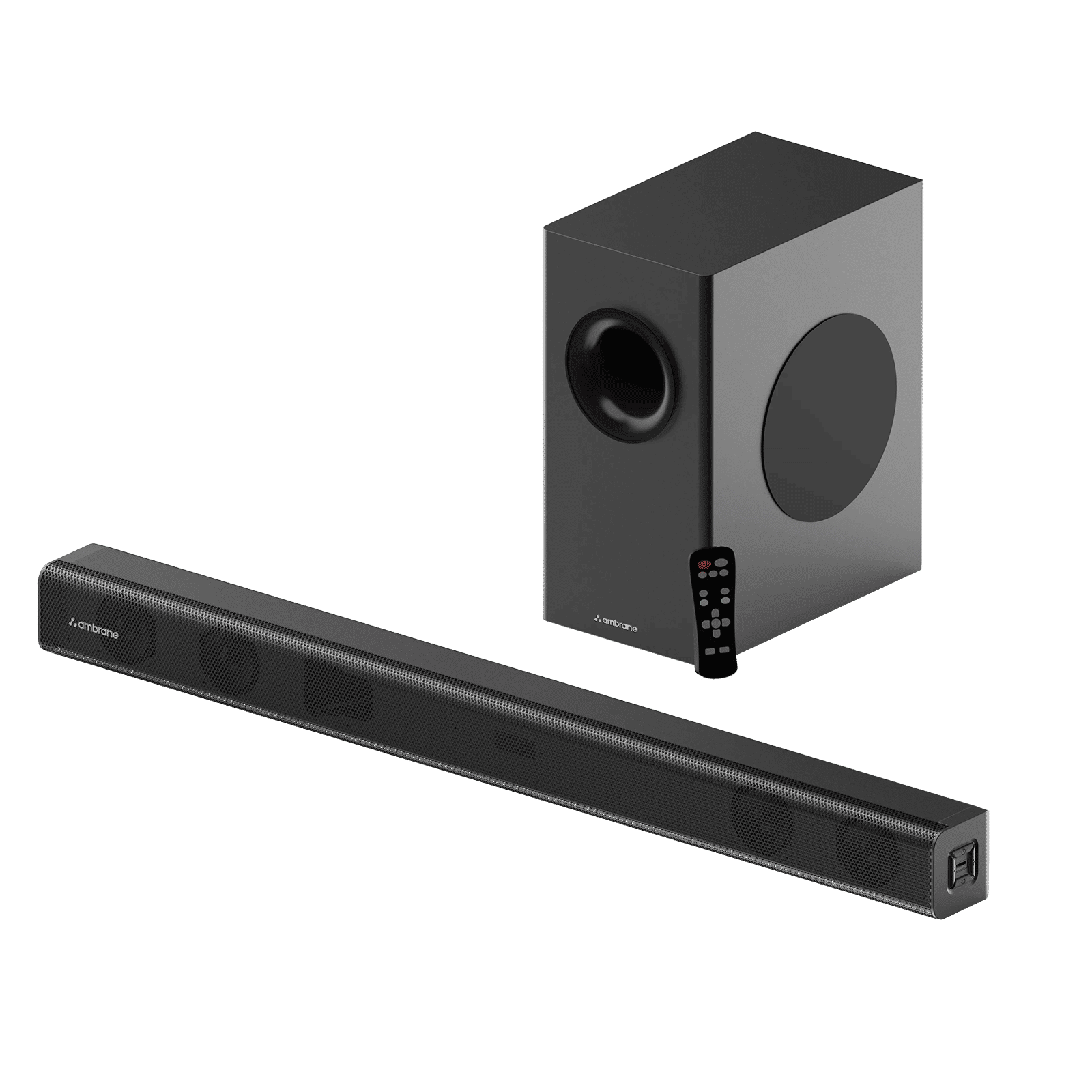 ambrane Evoke Bar 120W Bluetooth Soundbar with Remote (Surround Sound, 2.1 Channel, Black)_1
