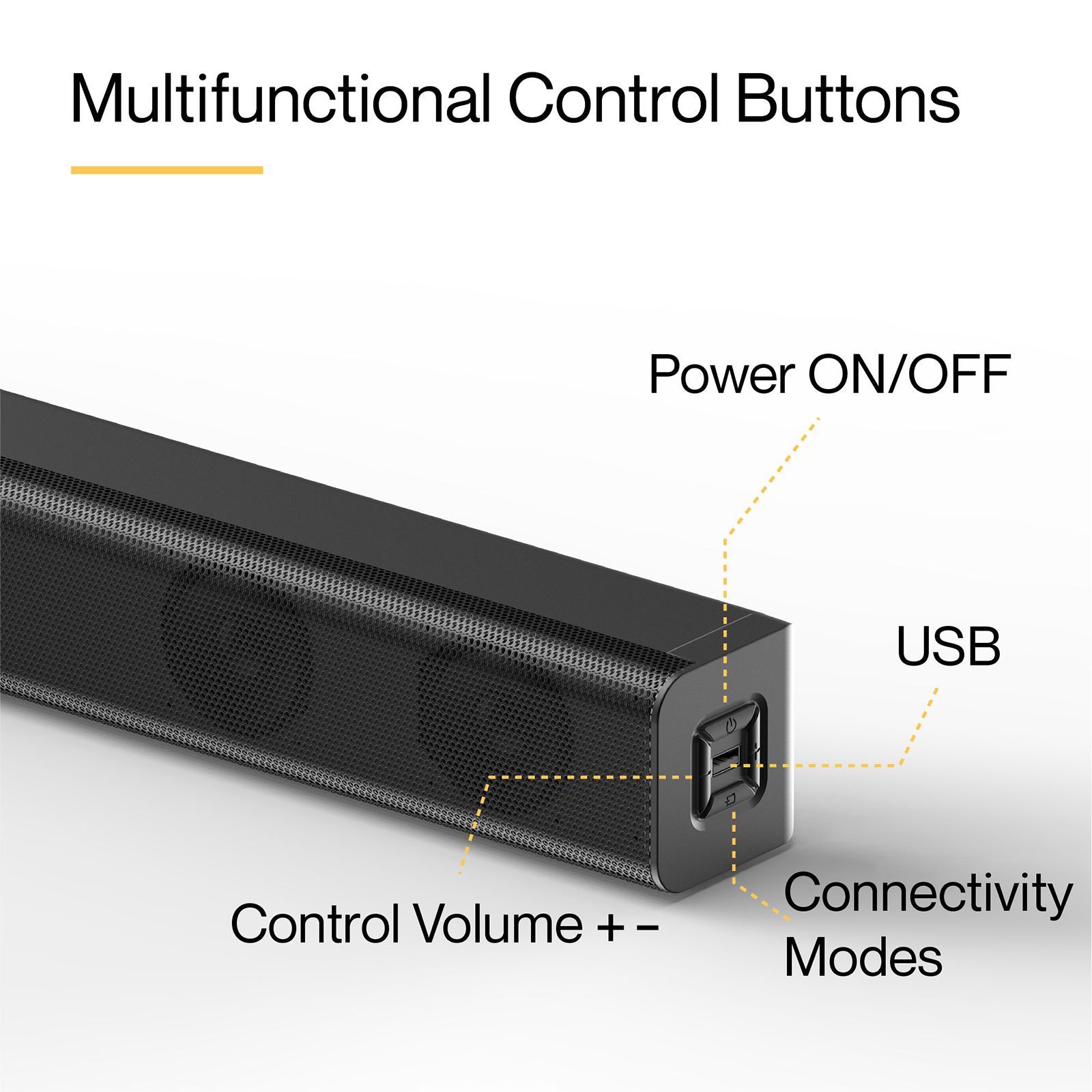 ambrane Evoke Bar 120W Bluetooth Soundbar with Remote (Surround Sound, 2.1 Channel, Black)_10