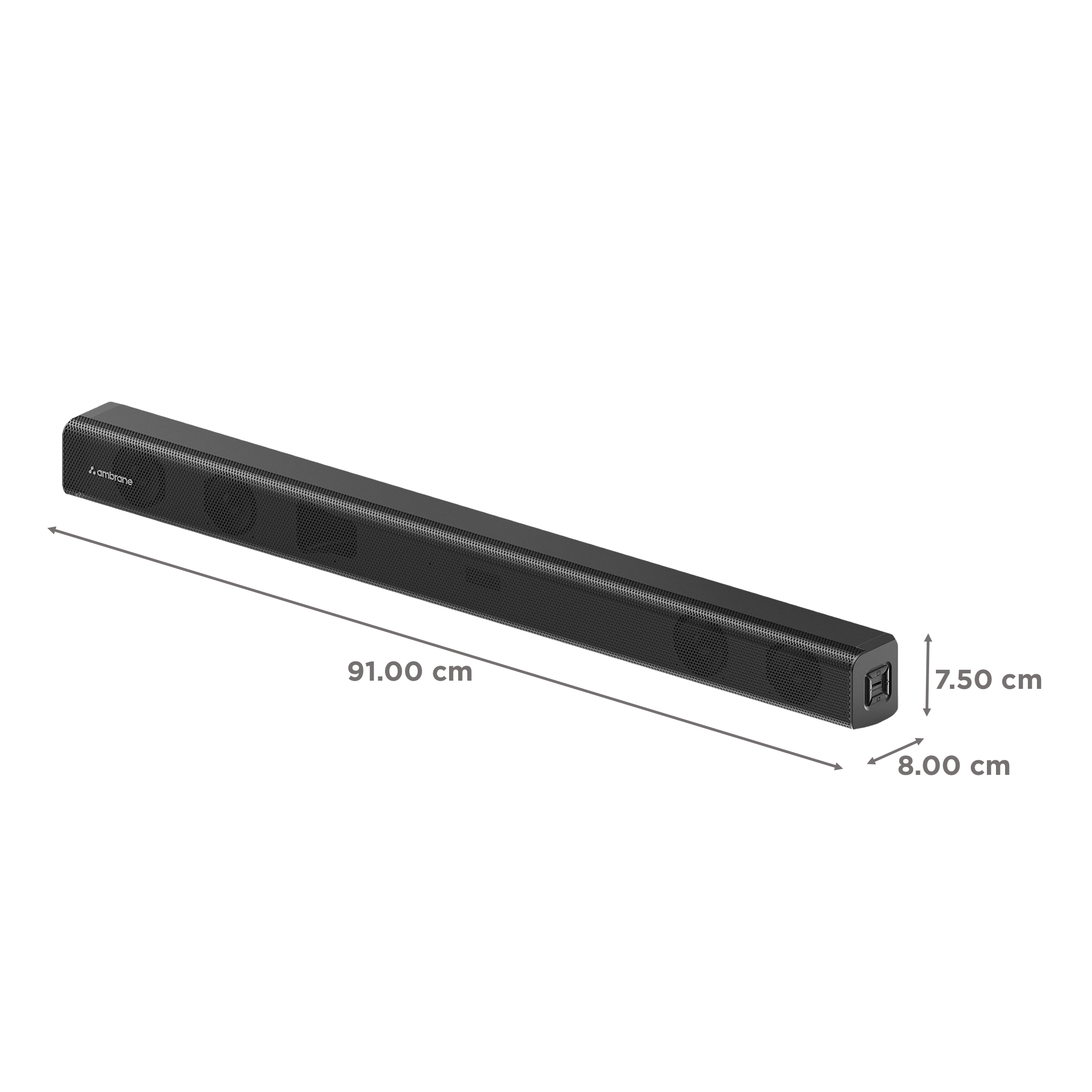 ambrane Evoke Bar 120W Bluetooth Soundbar with Remote (Surround Sound, 2.1 Channel, Black)_4