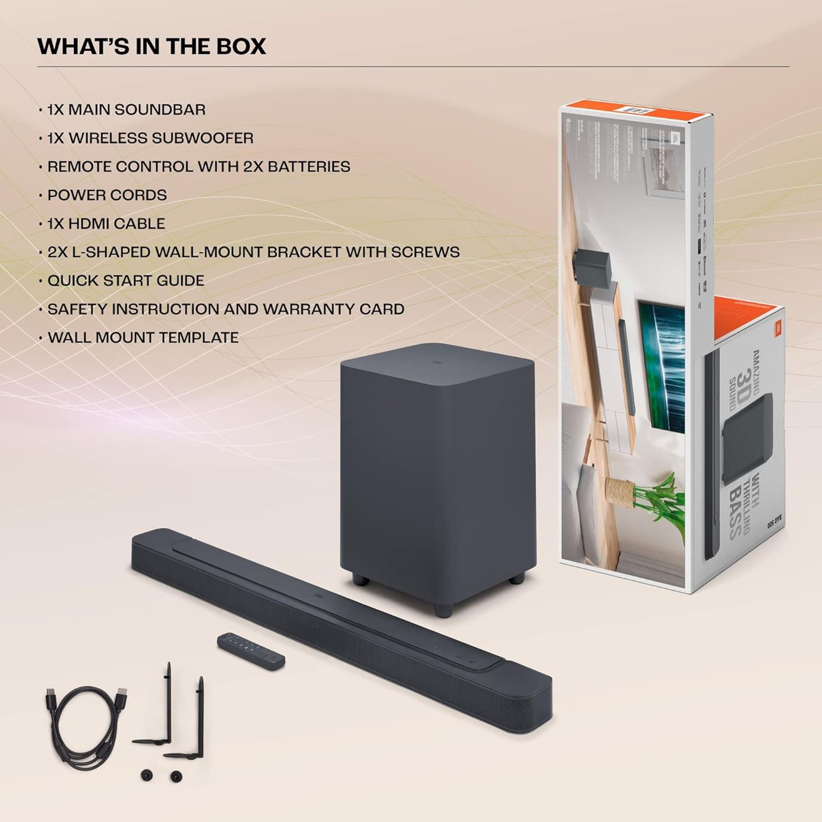 JBL Bar 500 Pro 590W Bluetooth Soundbar with Remote (Dolby Atmos, 5.1 Channel, Black) JBL Bar 500 Pro 590W Bluetooth Soundbar with Remote (Dolby Atmos, 5.1 Channel, Black)_14