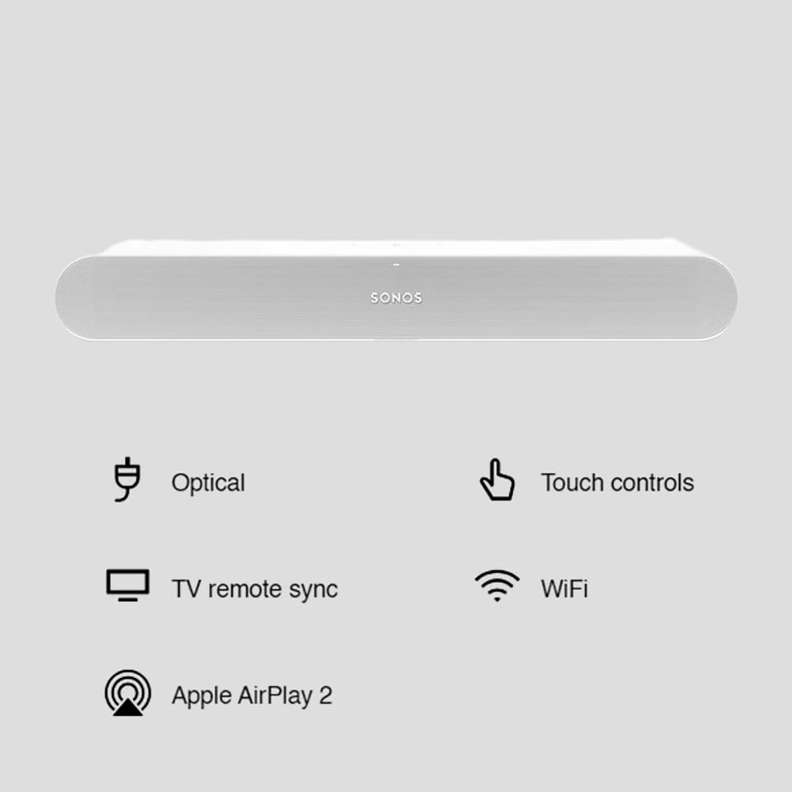 SONOS Ray WiFi Soundbar (Dolby Digital 5.1 Technology, 2.0 Channel, White)_10