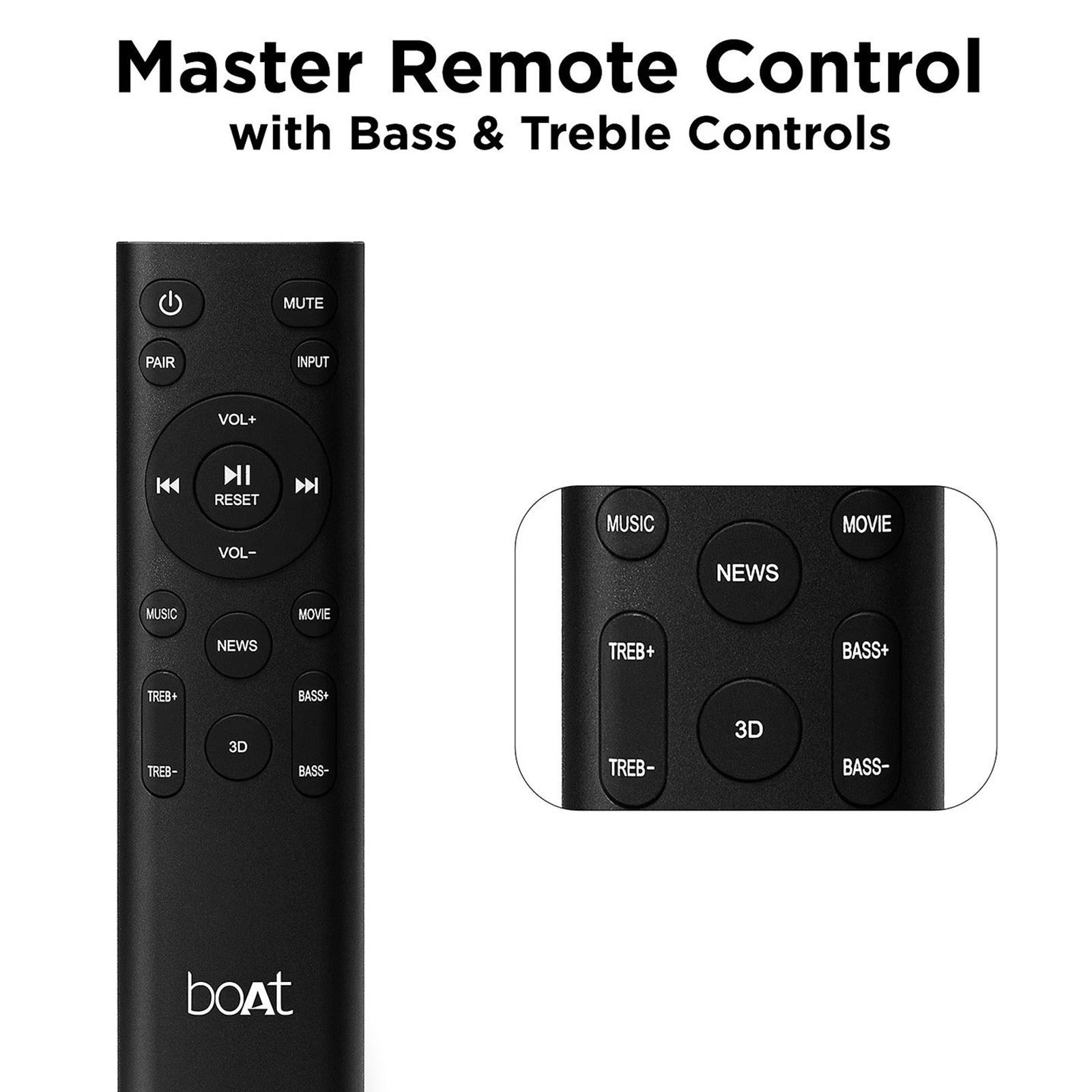 boAt Aavante Bar Aroha 100W Bluetooth Soundbar with Remote (Entertainment EQ Modes, 2.1 Channel, Black)_5