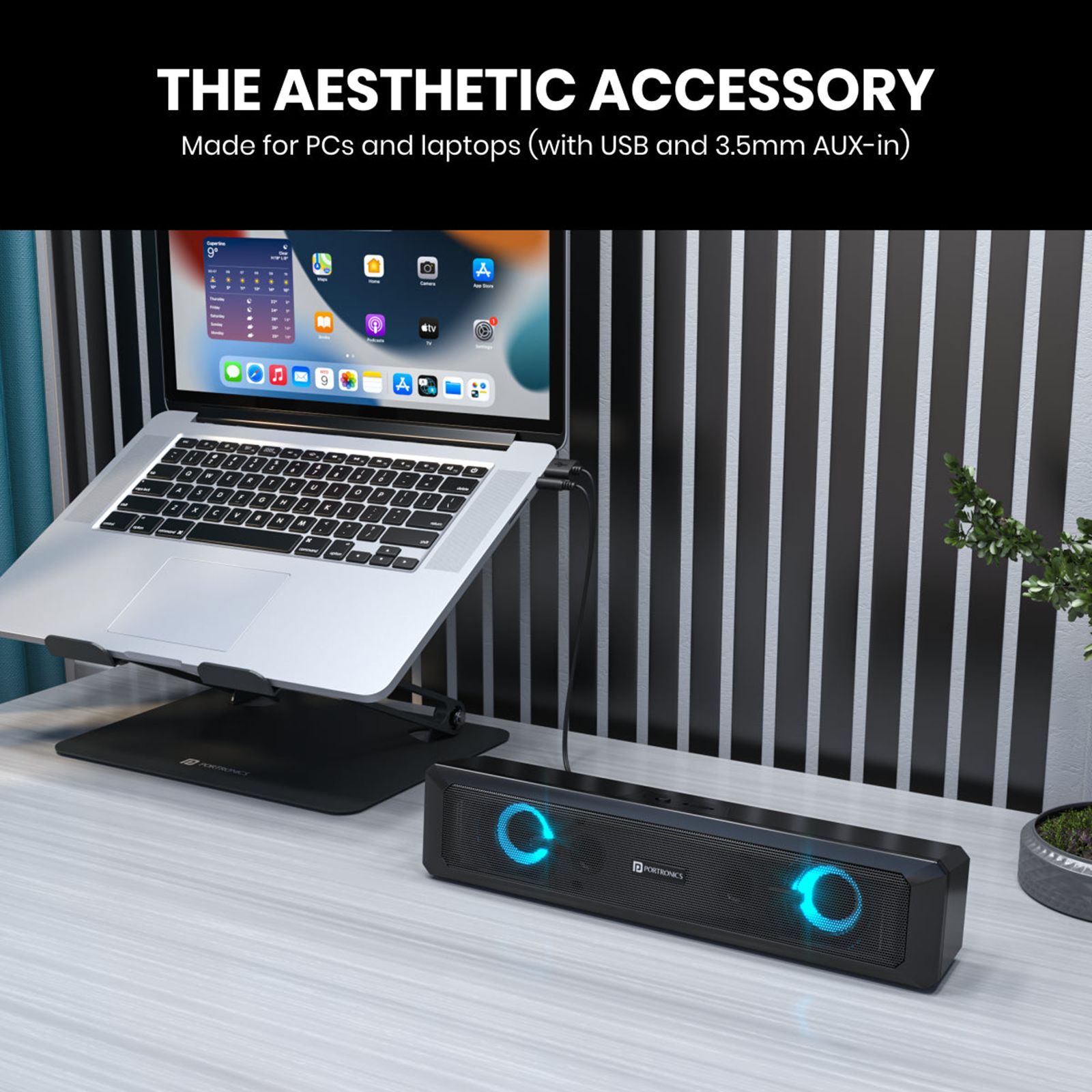 PORTRONICS In Tune 3 6W Soundbar (Stereo Sound, 2.1 Channel, Black)_6