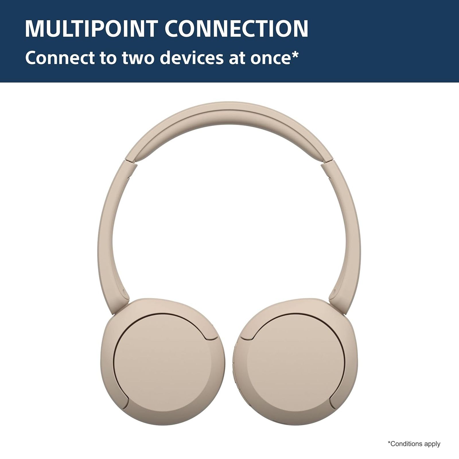 SONY WH-CH520 Bluetooth Headphone with Mic (30mm Driver, On Ear, Taupe)_10
