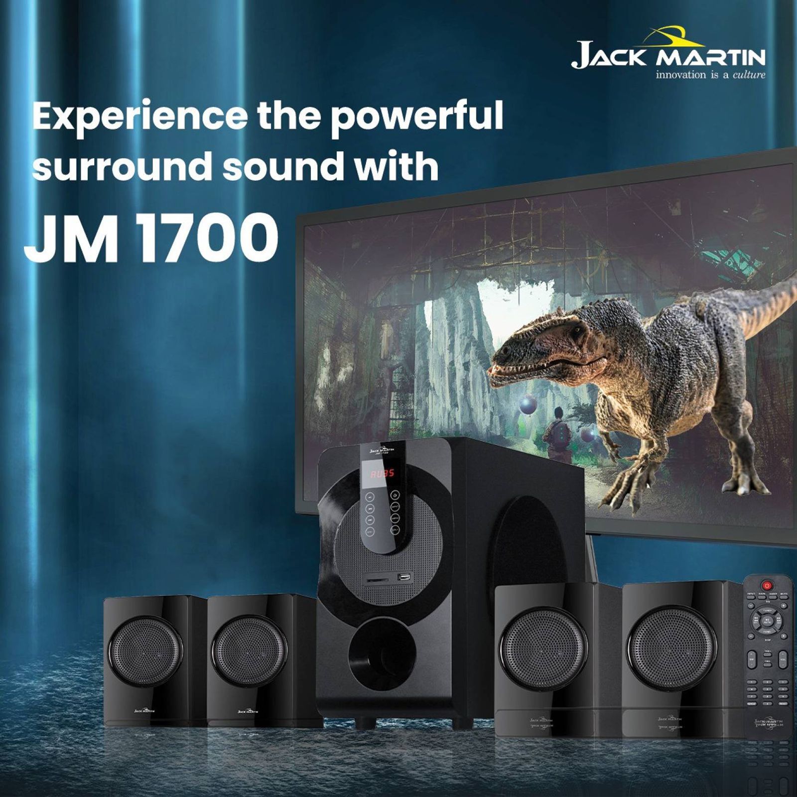 Jack Martin 83W Bluetooth Home Theatre with Remote (Surround Sound, 4.1 Channel, Black)_7