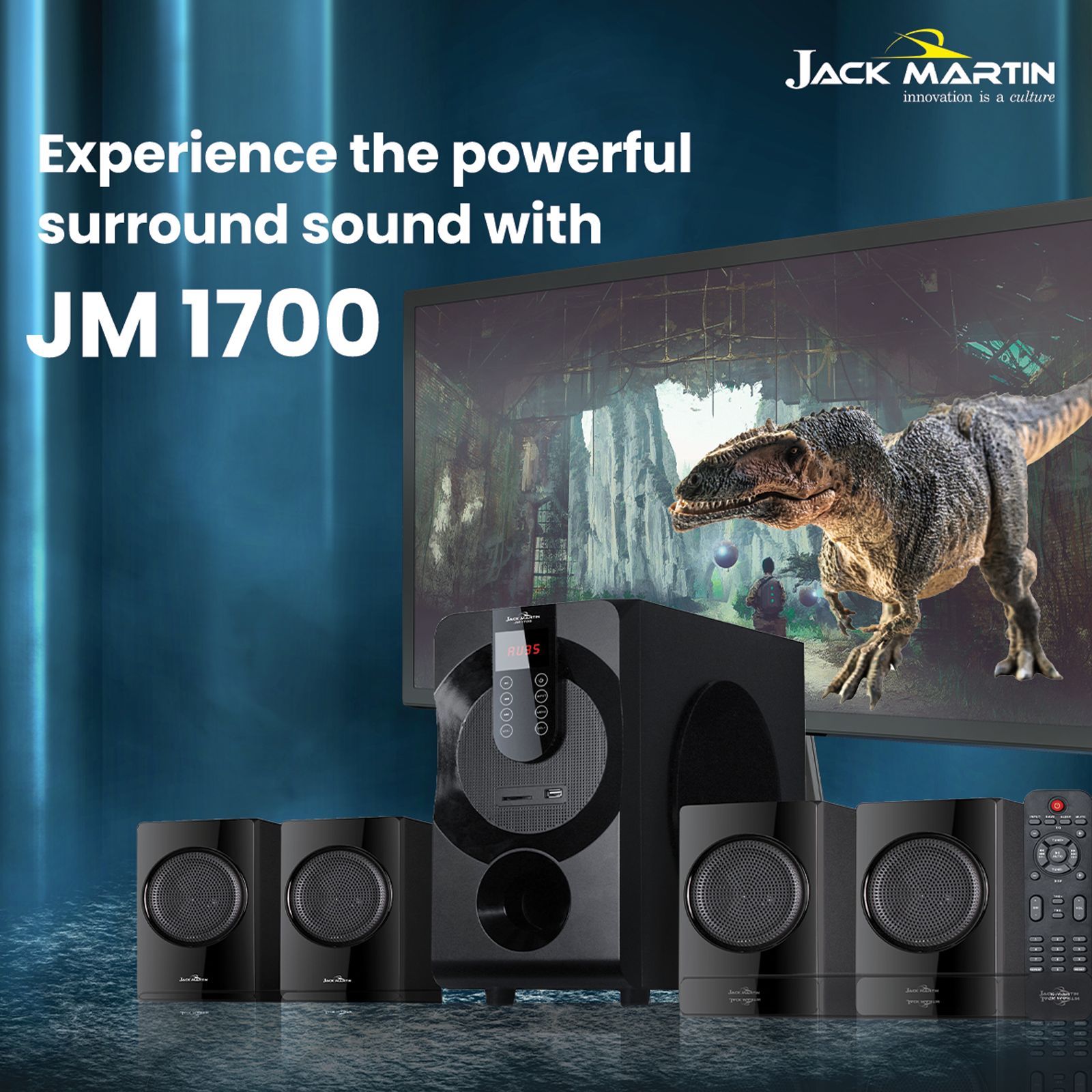 Jack Martin 83W Bluetooth Home Theatre with Remote (Surround Sound, 4.1 Channel, Black)_2