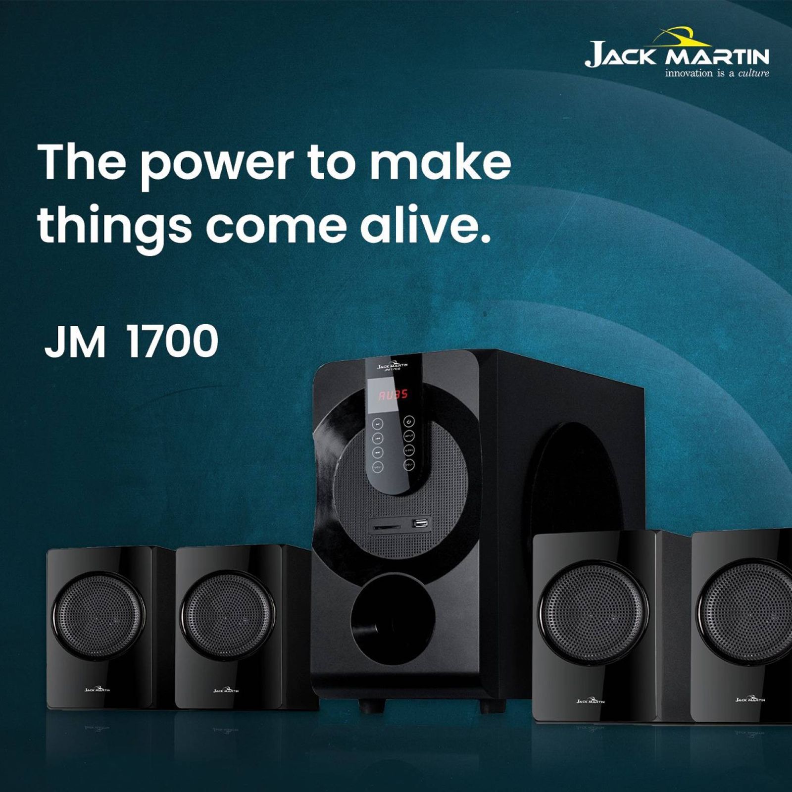 Jack Martin 83W Bluetooth Home Theatre with Remote (Surround Sound, 4.1 Channel, Black)_5