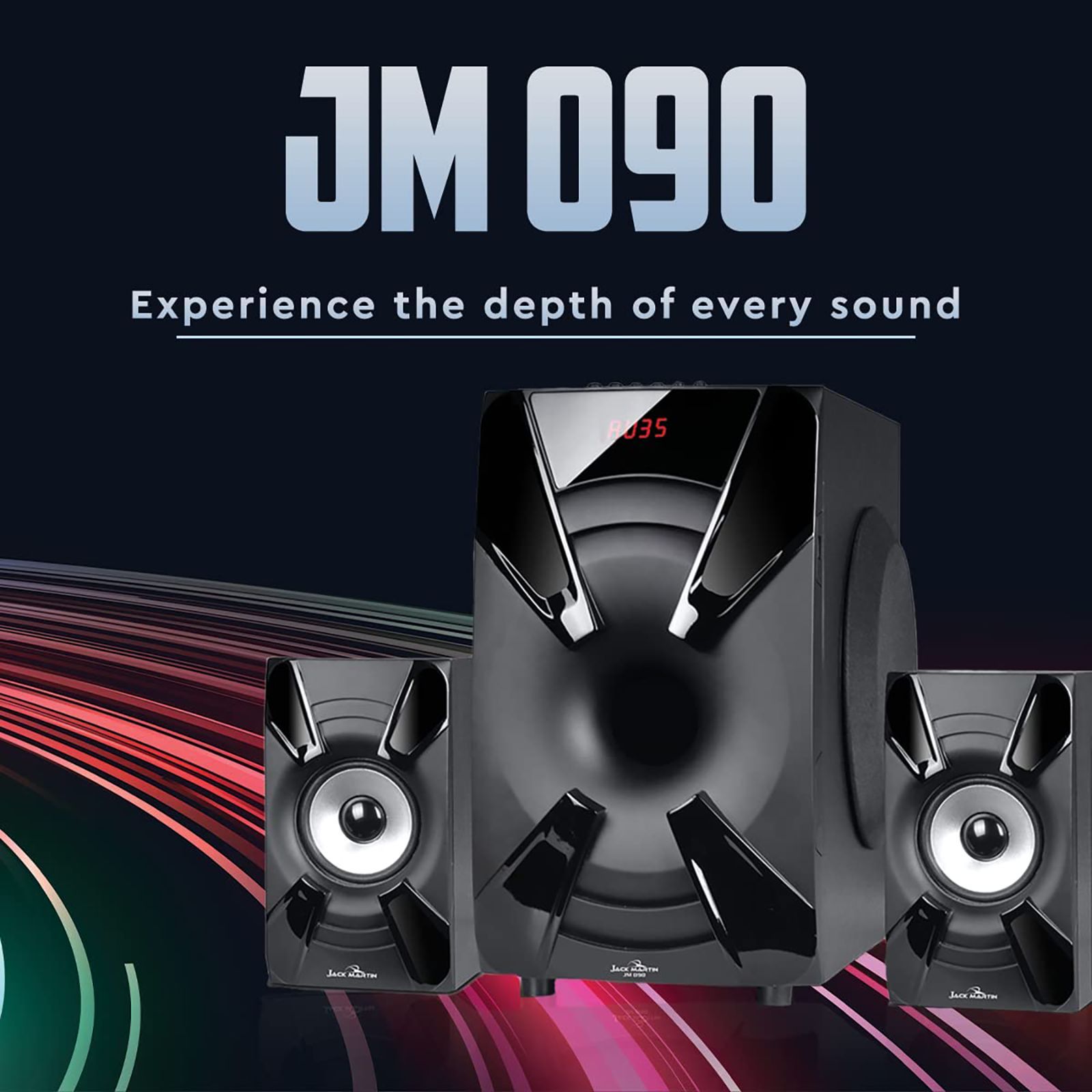 Jack Martin 80W Bluetooth Home Theatre with Remote (Heavy Bass Output, 2.1 Channel, Black)_7