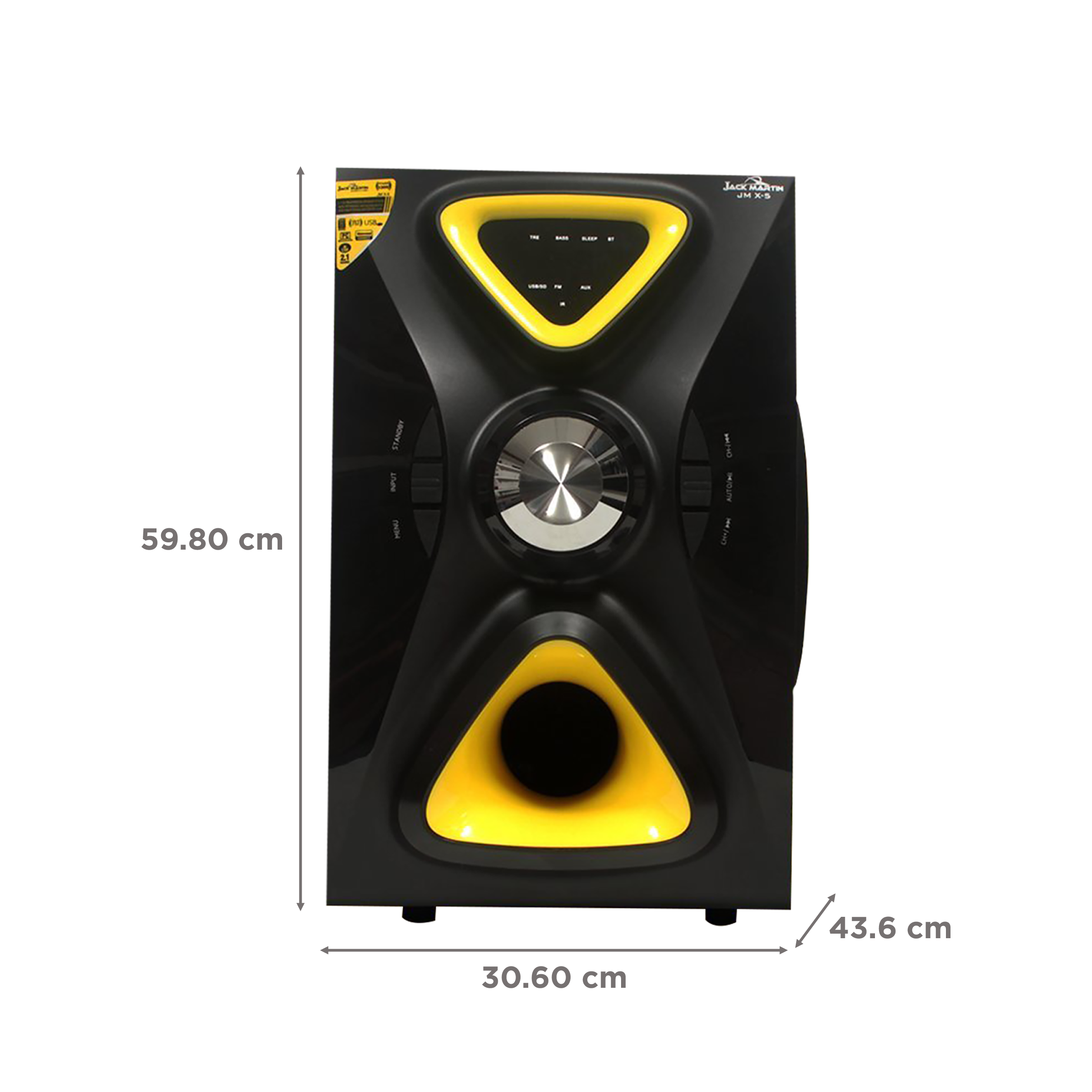 Jack Martin 126W Bluetooth Home Theatre with Remote (Heavy Bass Output, 2.1 Channel, Black)_3