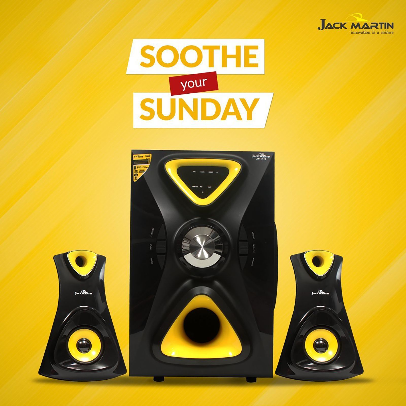 Jack Martin 126W Bluetooth Home Theatre with Remote (Heavy Bass Output, 2.1 Channel, Black)_6