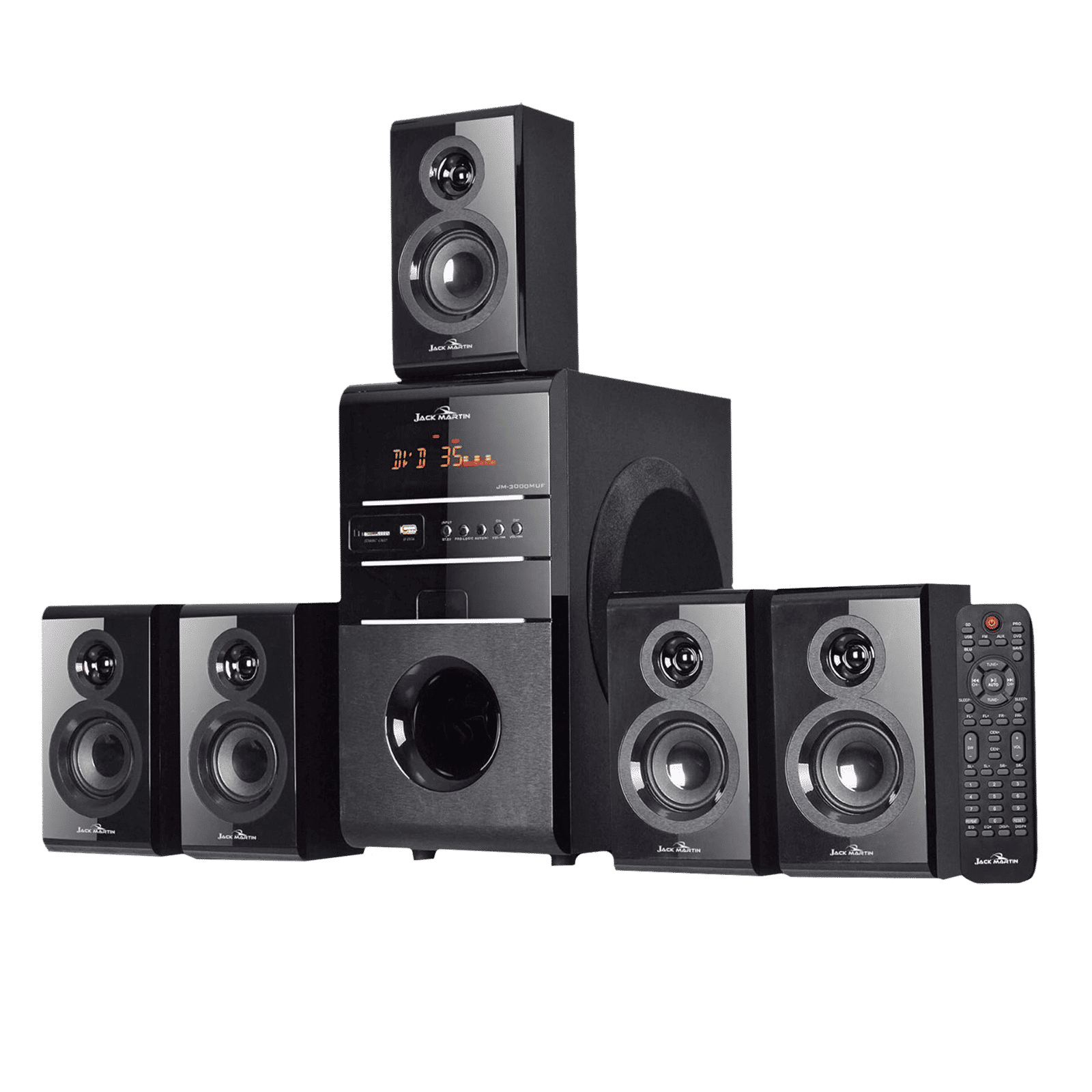 Jack Martin JM 3000 170W Bluetooth Home Theatre with Remote (Heavy Bass Output, 5.1 Channel, Black)_1