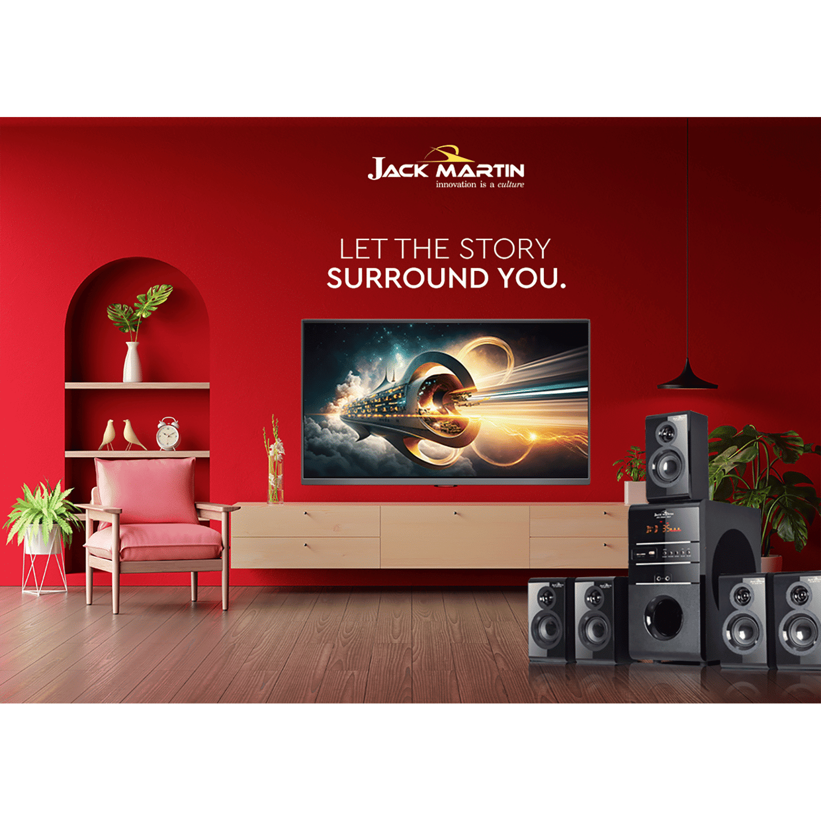 Jack Martin JM 3000 170W Bluetooth Home Theatre with Remote (Heavy Bass Output, 5.1 Channel, Black)_6