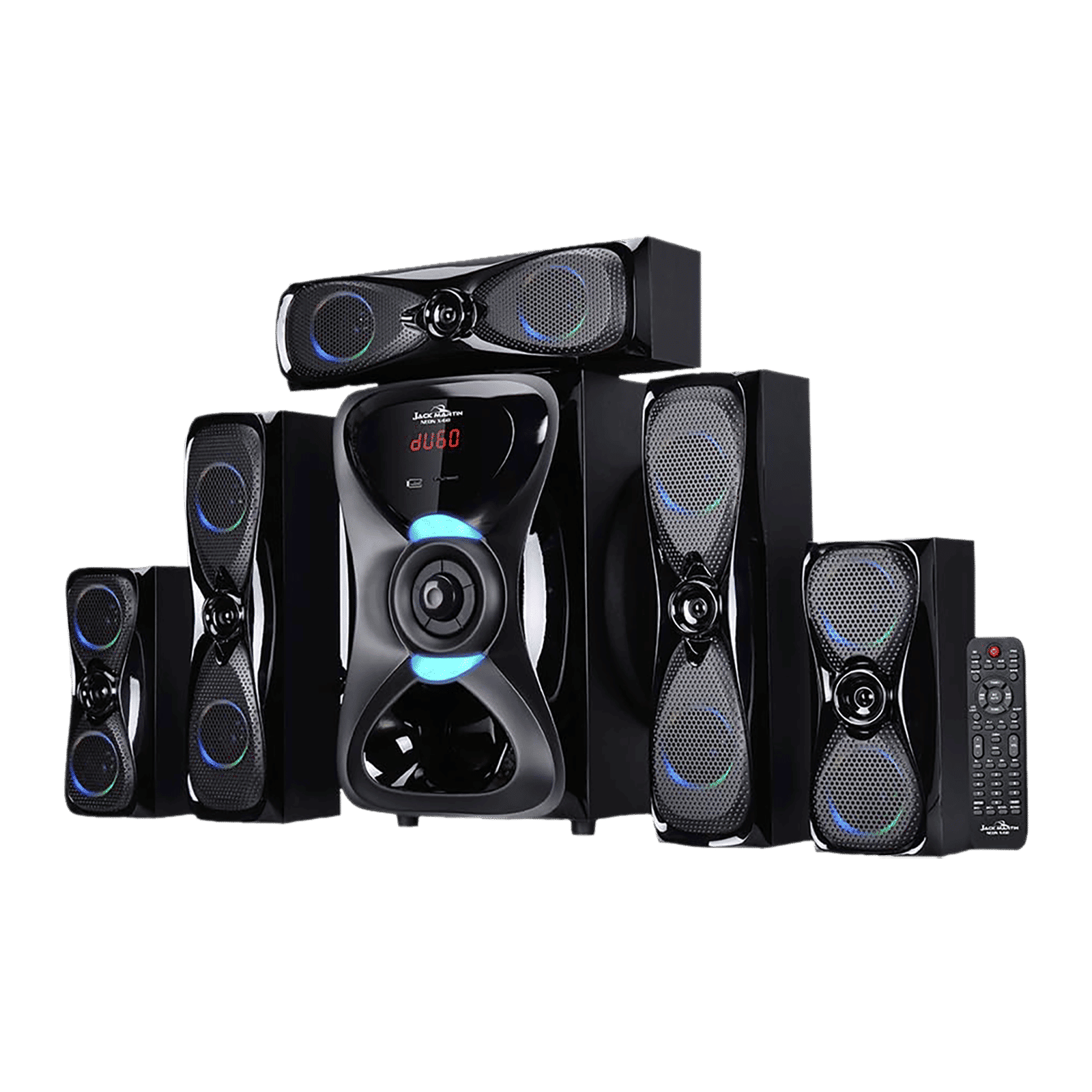 Jack Martin JM_X6 190W Bluetooth Home Theatre with Remote (Heavy Bass Output, 5.1 Channel, Black) Jack Martin JM_X6 190W Bluetooth Home Theatre with Remote (Heavy Bass Output, 5.1 Channel, Black)_1