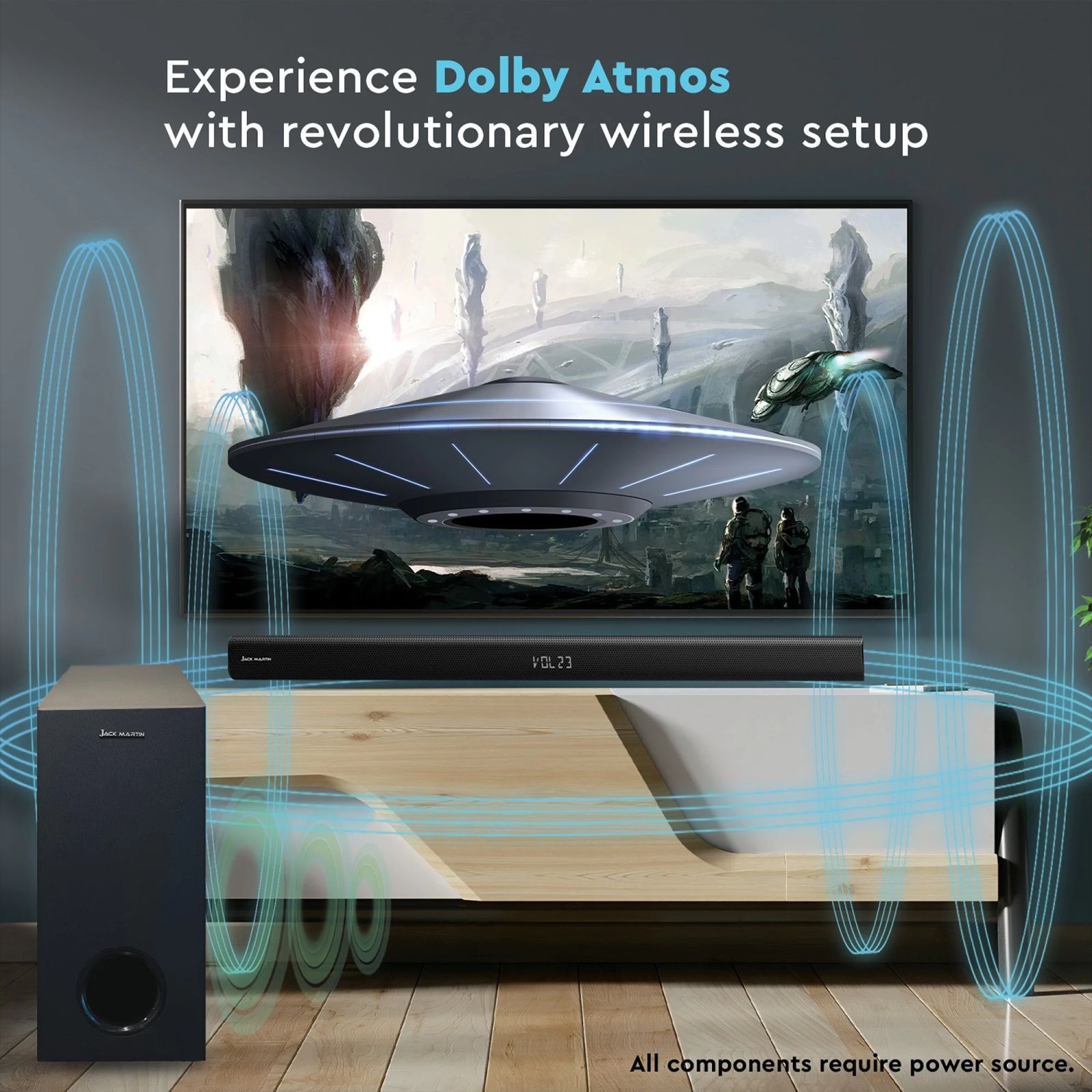 Jack Martin Cinebar 500 195W Bluetooth Soundbar with Remote (Dolby Digital, 5.1 Channel, Black) Jack Martin Cinebar 500 195W Bluetooth Soundbar with Remote (Dolby Digital, 5.1 Channel, Black)_7