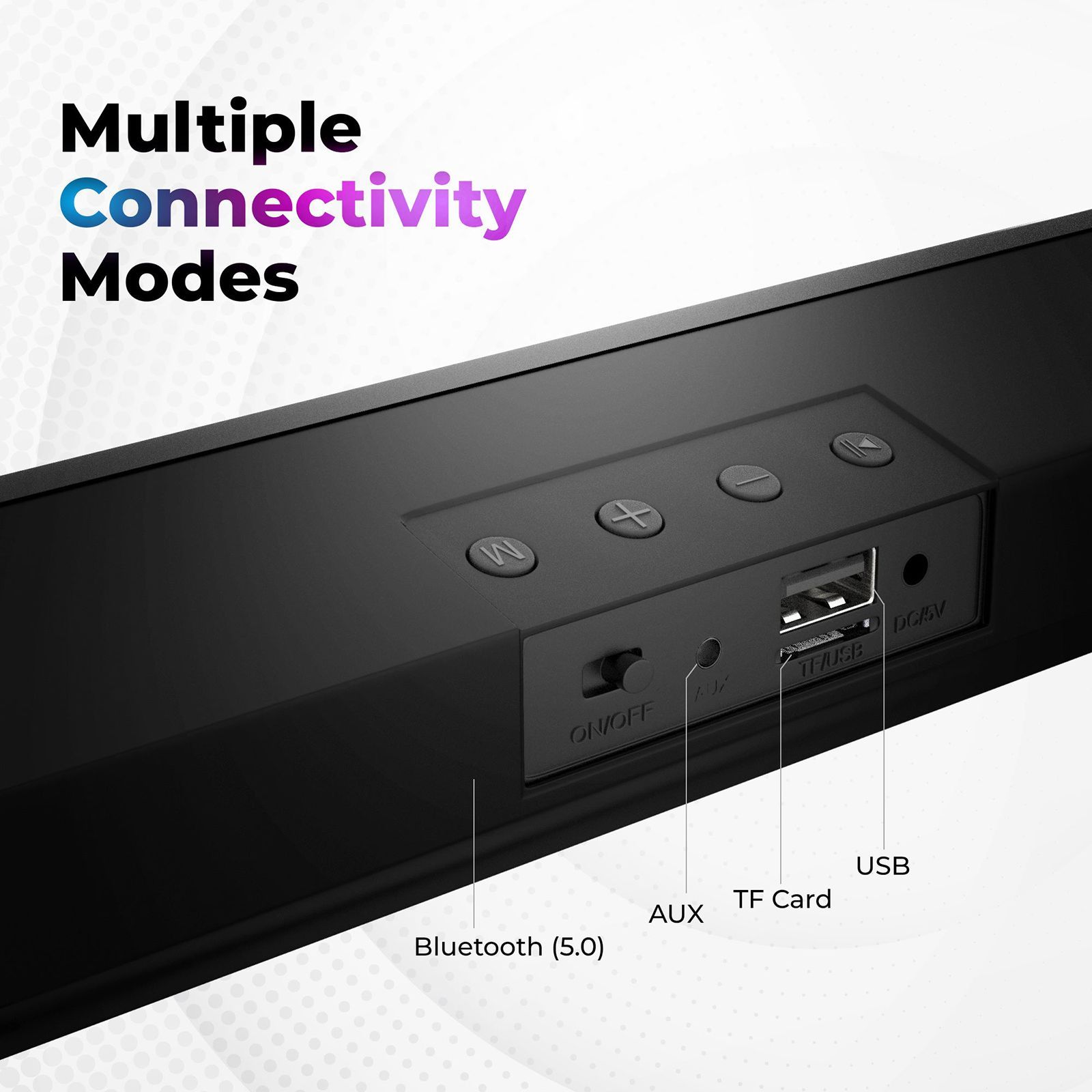 GIZmore Gizbar 1600 16W Bluetooth Soundbar (Noise Free Sound, Stereo Channel, Black)_9