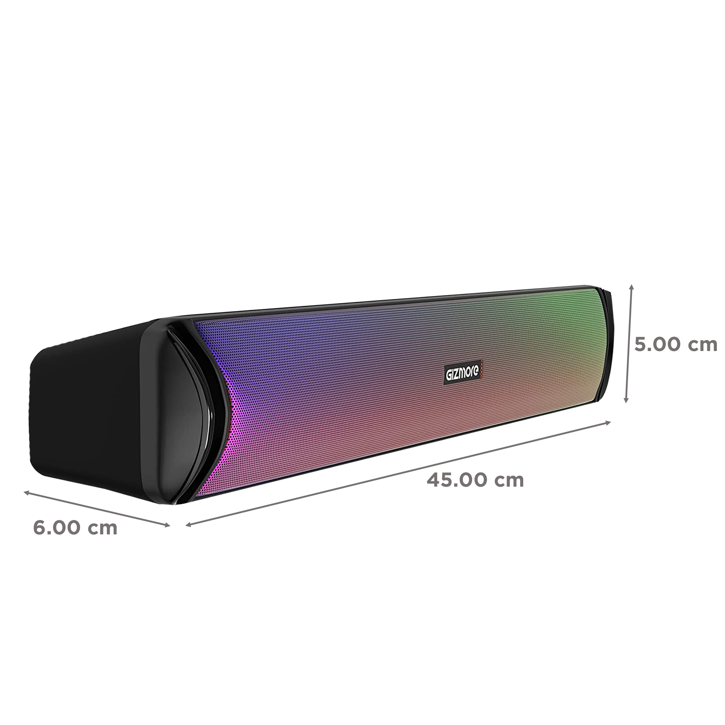 GIZmore Gizbar 1600 16W Bluetooth Soundbar (Noise Free Sound, Stereo Channel, Black)_3