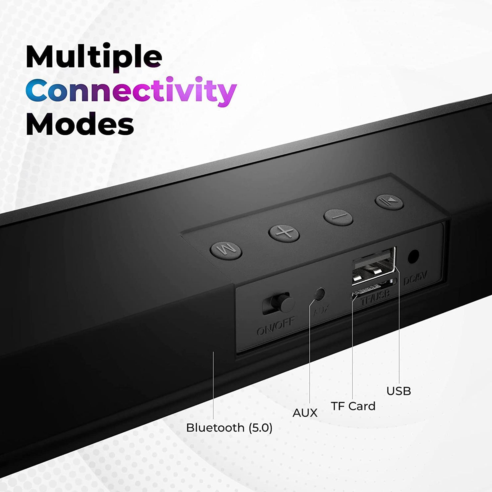 GIZmore Gizbar 1600 16W Bluetooth Soundbar (Noise Free Sound, Stereo Channel, Black)_4