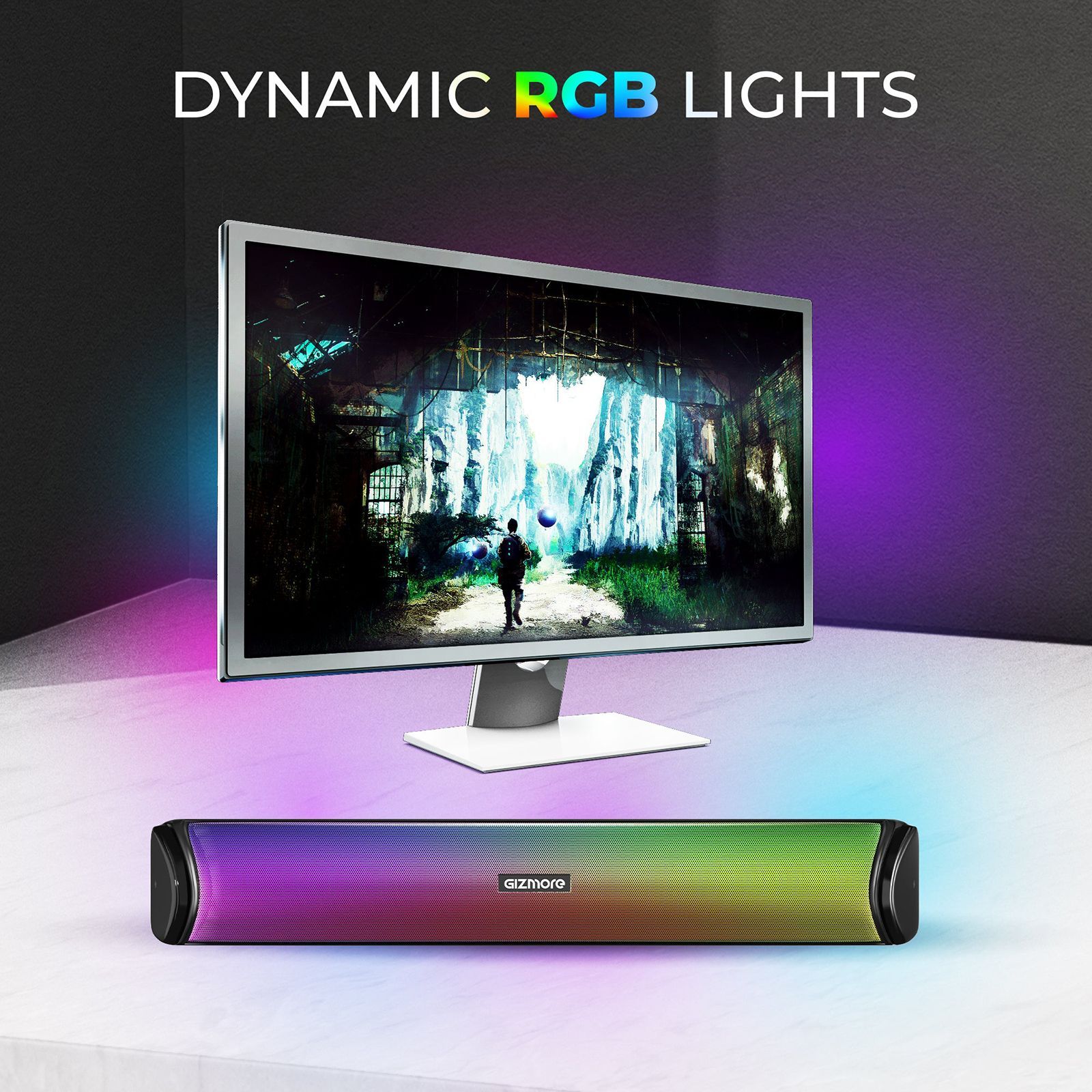 GIZmore Gizbar 1600 16W Bluetooth Soundbar (Noise Free Sound, Stereo Channel, Black)_6