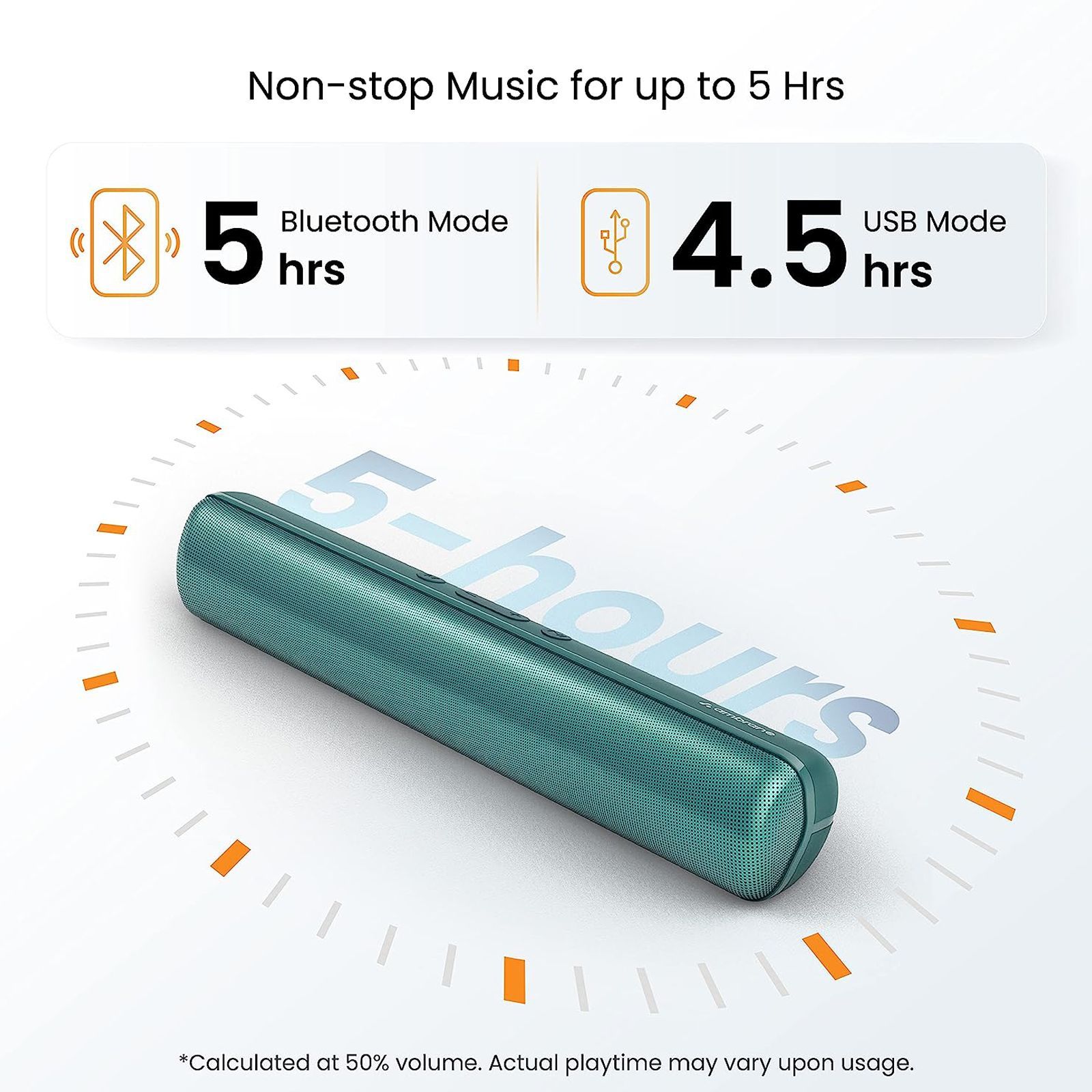ambrane Evoke Beam 16 16W Bluetooth Soundbar (Crystal-Clear Sound, Stereo Channel, Green)_11