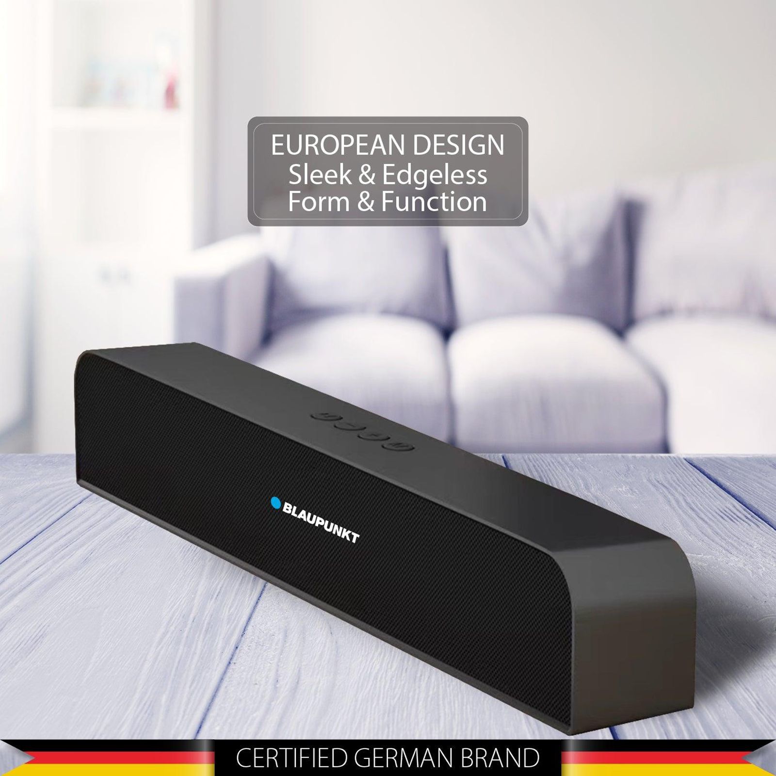 Blaupunkt SBA10 10W Bluetooth Soundbar (Deep Bass, Stereo Channel, Black)_10