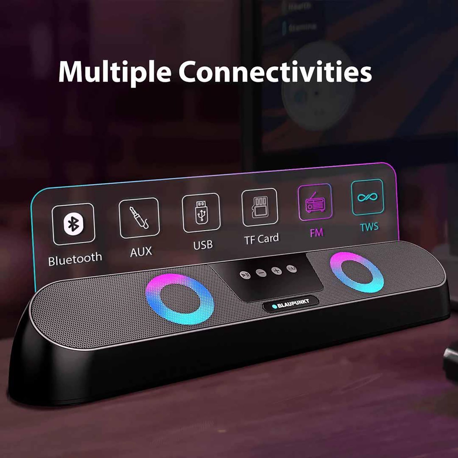 Blaupunkt SBA25 Gaming 25W Bluetooth Soundbar (Surround Sound, 2.1 Channel, Black) Blaupunkt SBA25 Gaming 25W Bluetooth Soundbar (Surround Sound, 2.1 Channel, Black)_9