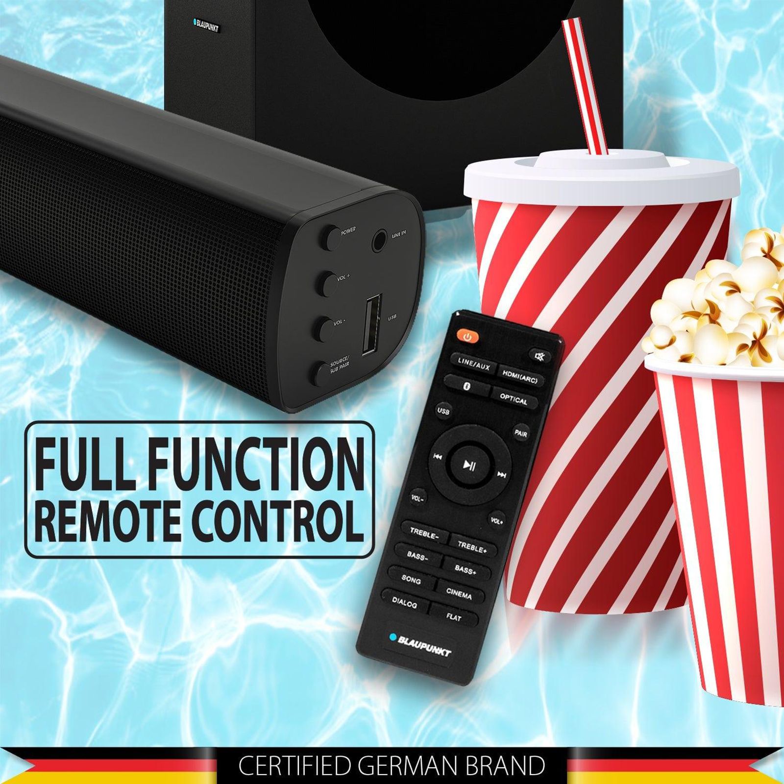 Blaupunkt SBW150 160W Bluetooth Soundbar with Remote (HD sound, 2.1 Channel, Black)_5