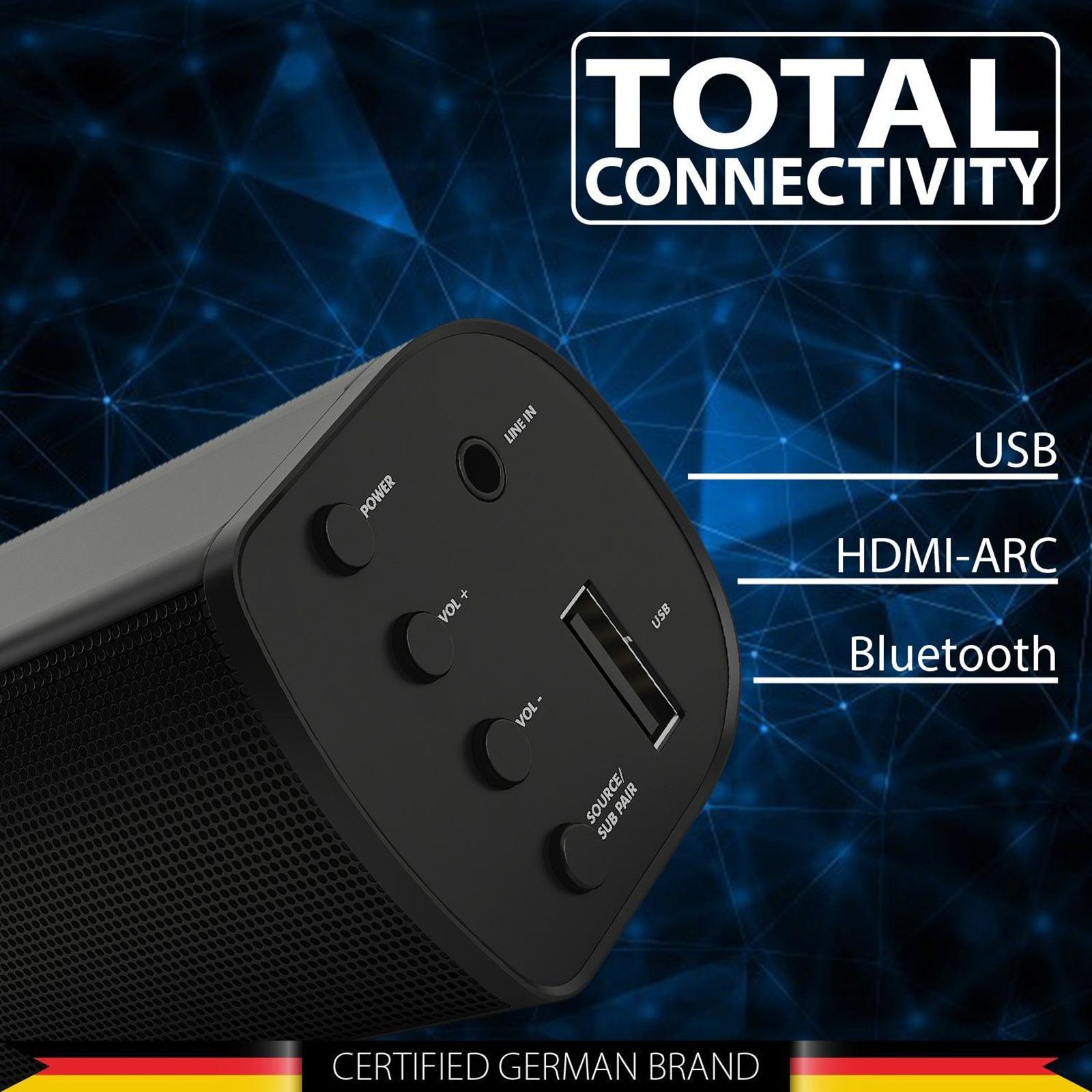 Blaupunkt SBW150 160W Bluetooth Soundbar with Remote (HD sound, 2.1 Channel, Black)_8