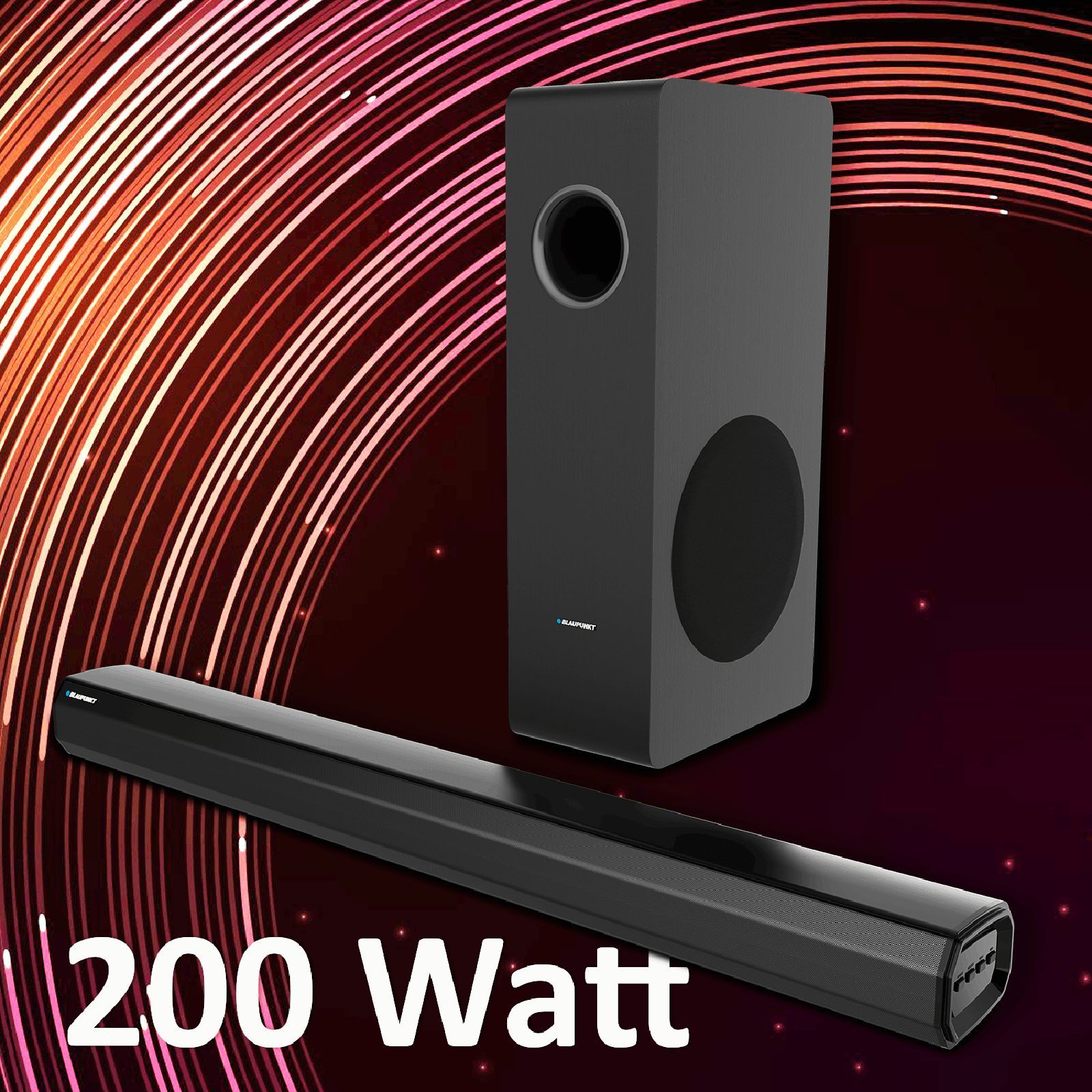 Blaupunkt SBW250 200W Bluetooth Soundbar with Remote (Powerful Surround Sound, 2.1 Channel, Black)_6