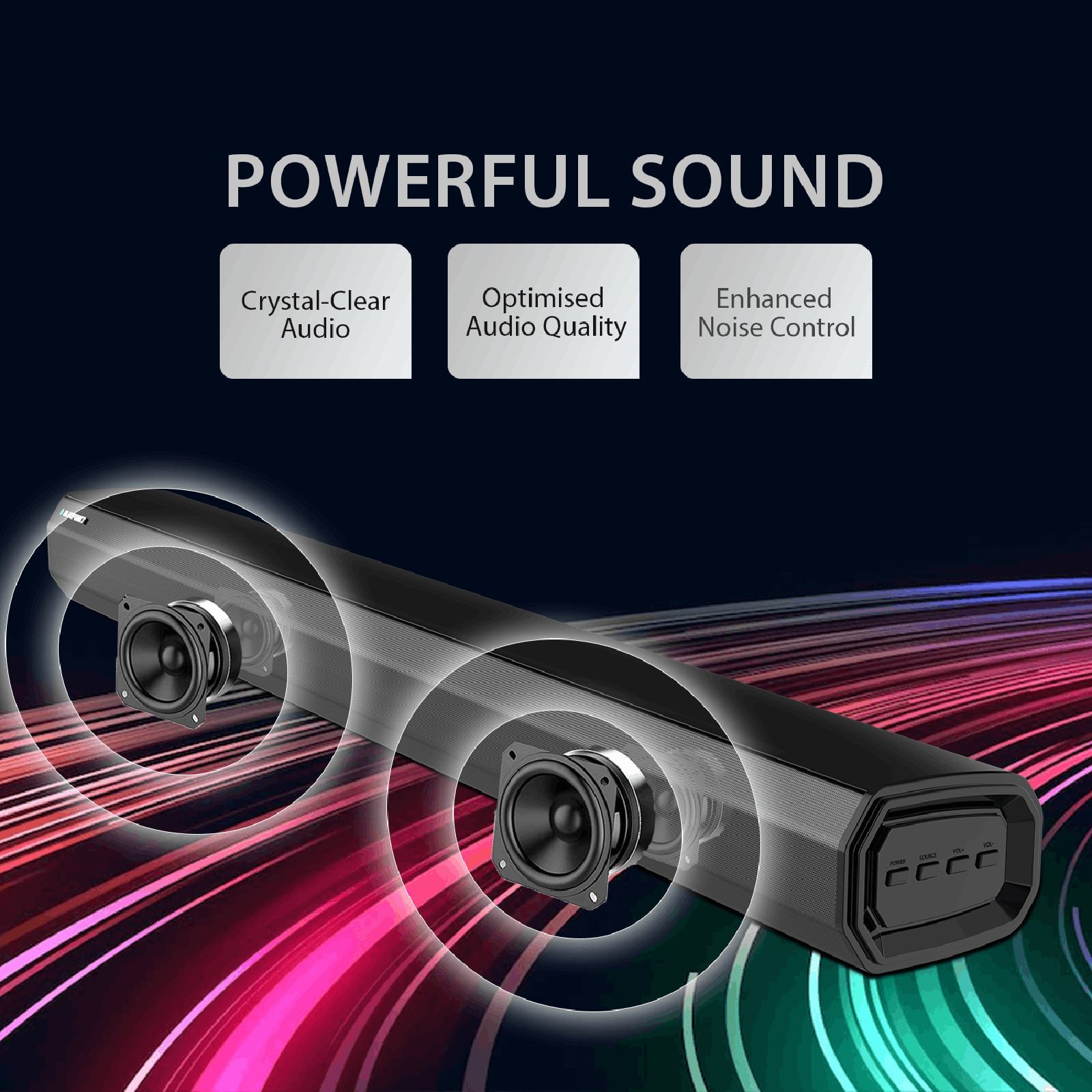 Blaupunkt SBW250 200W Bluetooth Soundbar with Remote (Powerful Surround Sound, 2.1 Channel, Black)_7