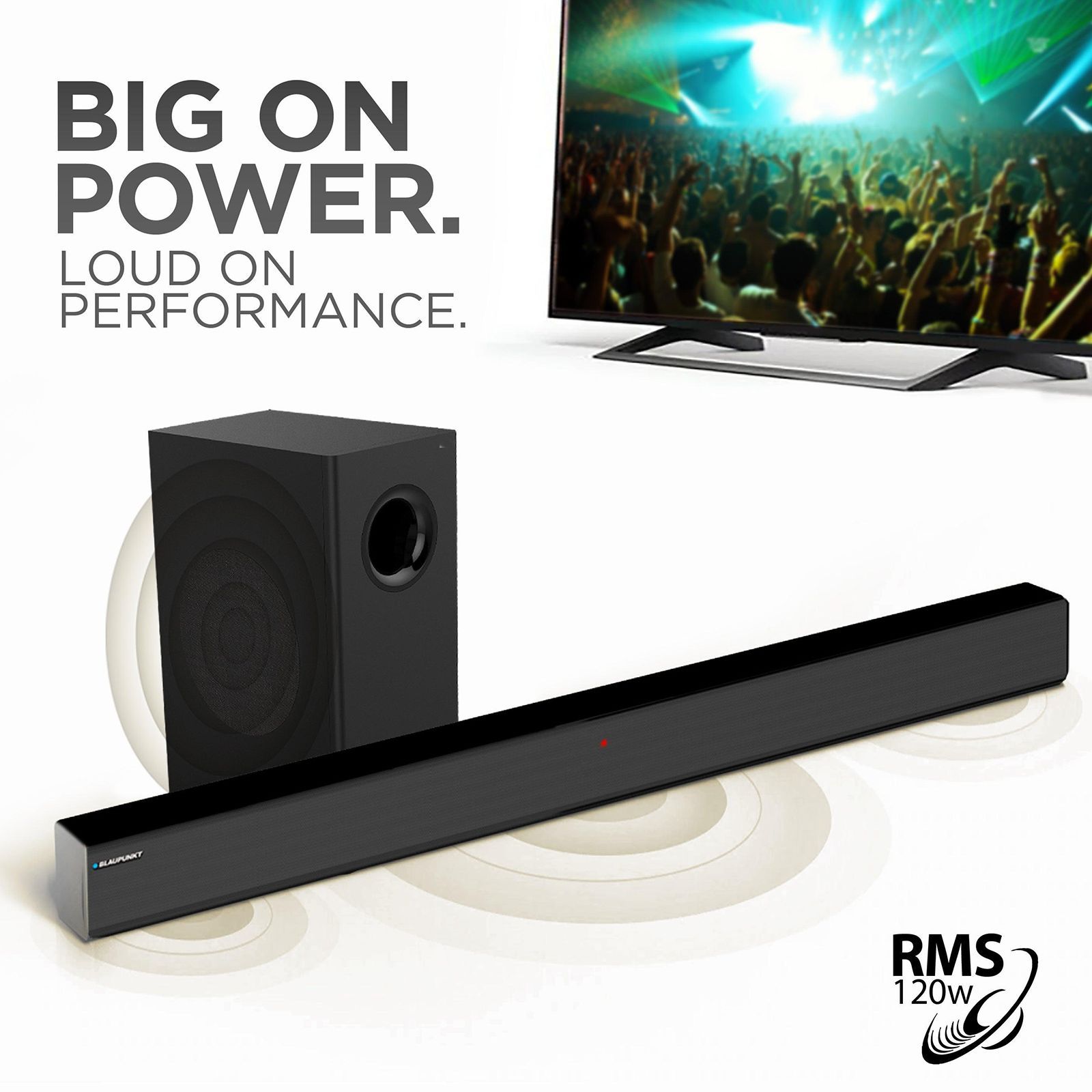 Blaupunkt SBW50 120W Bluetooth Soundbar with Remote (HD sound, 2.1 Channel, Black)_11