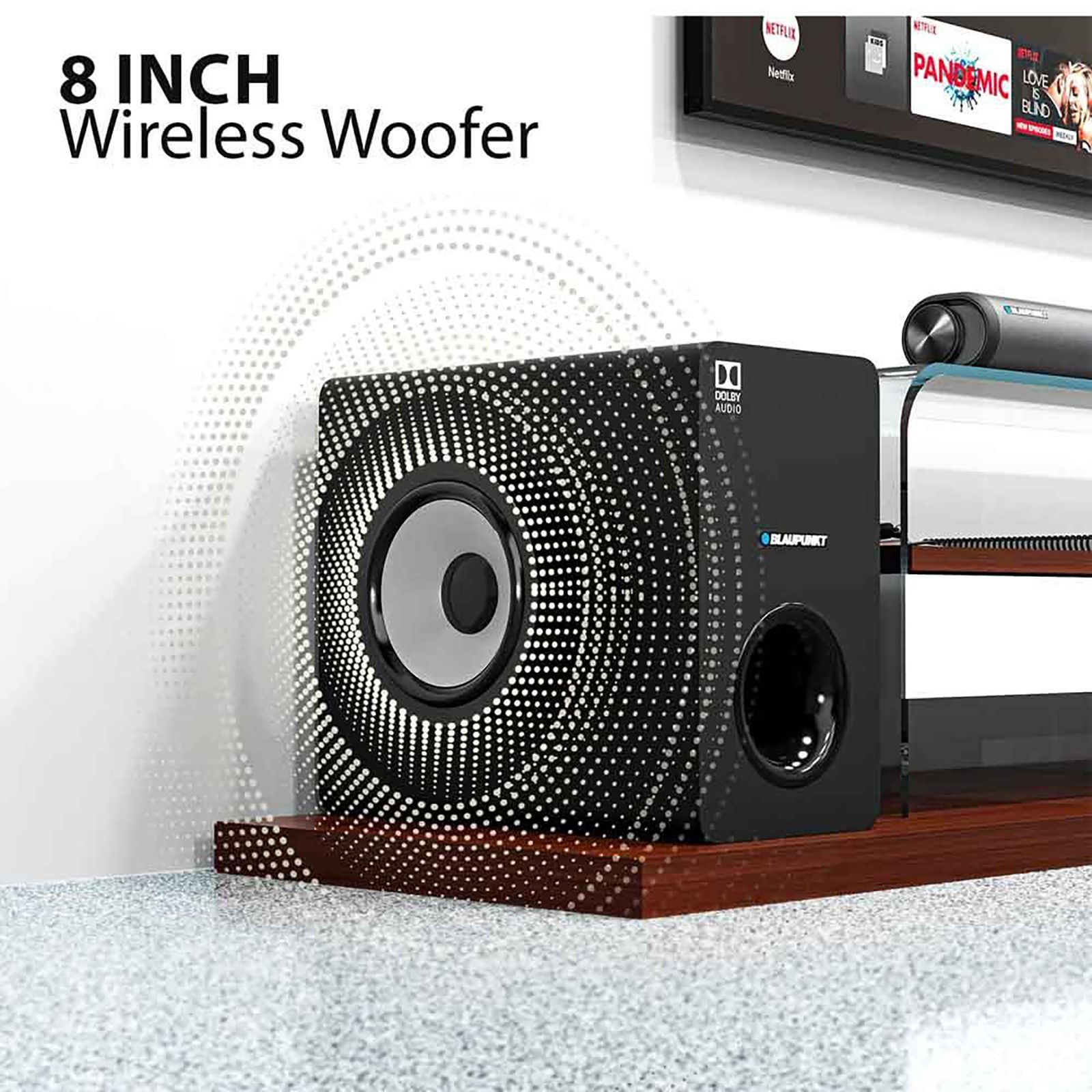 Blaupunkt SBWL100 220W Bluetooth Soundbar with Remote (Adaptive Sound Mode, 2.1 Channel, Black)_7