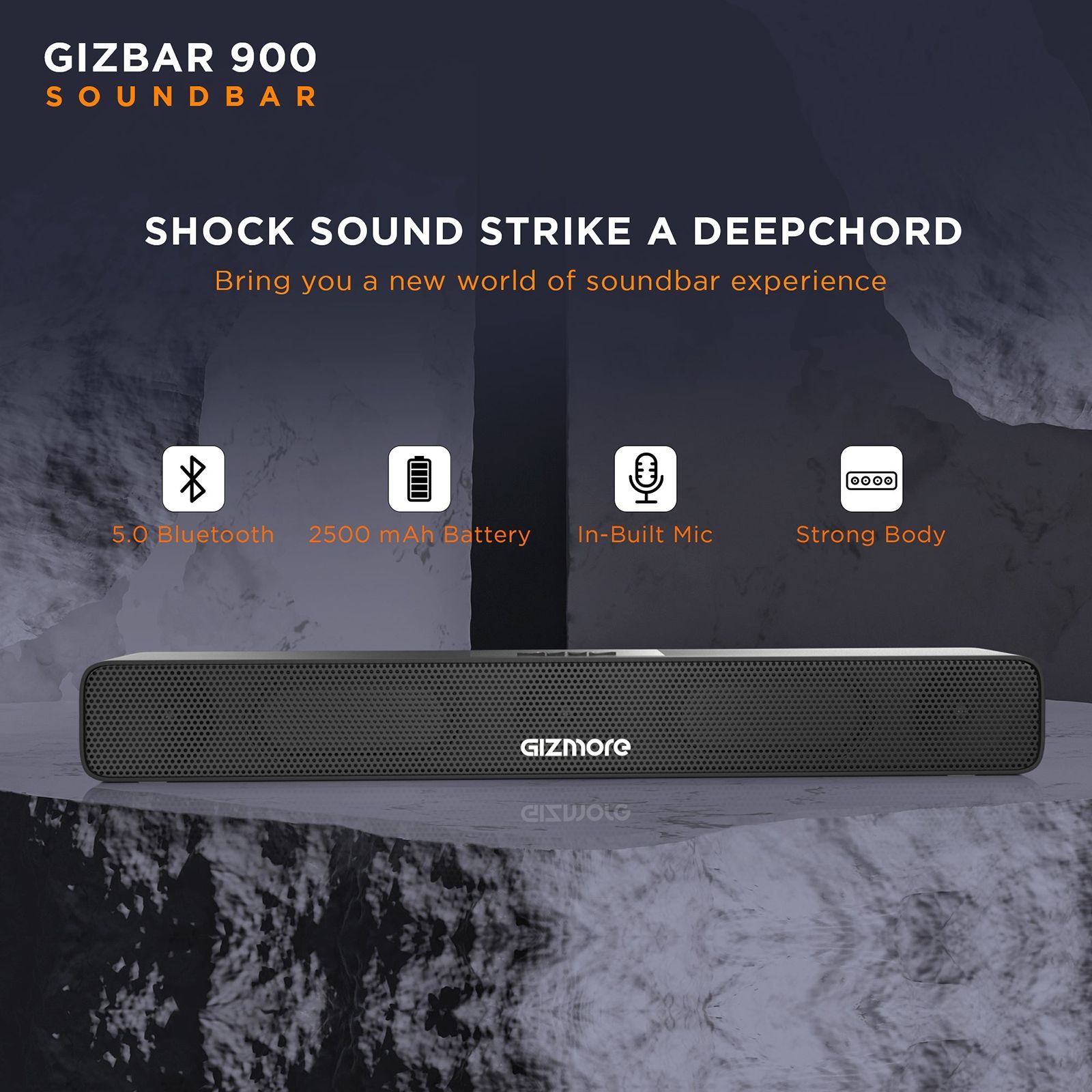 GIZmore Gizbar 900 10W Bluetooth Soundbar (Booming Bass, 2.0 Channel, Black) GIZmore Gizbar 900 10W Bluetooth Soundbar (Booming Bass, 2.0 Channel, Black)_4