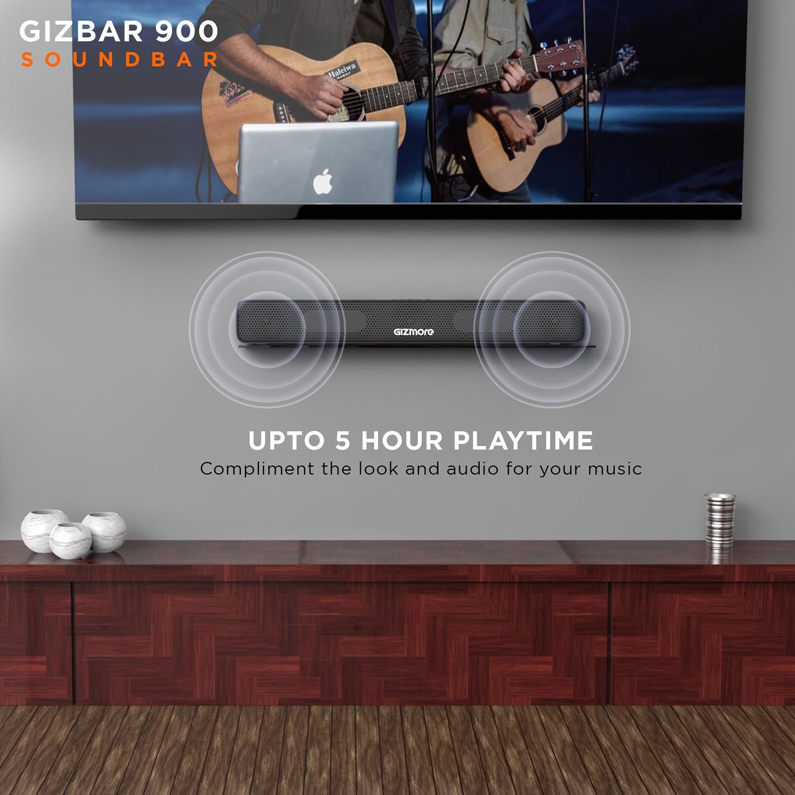 GIZmore Gizbar 900 10W Bluetooth Soundbar (Booming Bass, 2.0 Channel, Black) GIZmore Gizbar 900 10W Bluetooth Soundbar (Booming Bass, 2.0 Channel, Black)_5