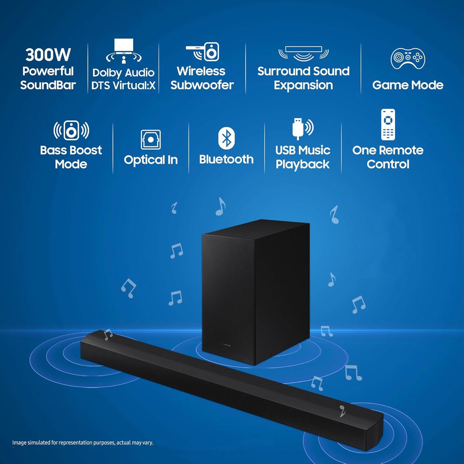 SAMSUNG HWC450XL 300W Bluetooth Soundbar with Remote (Dolby Digital 2.0, 2.1 Channel, Titan Black)_21