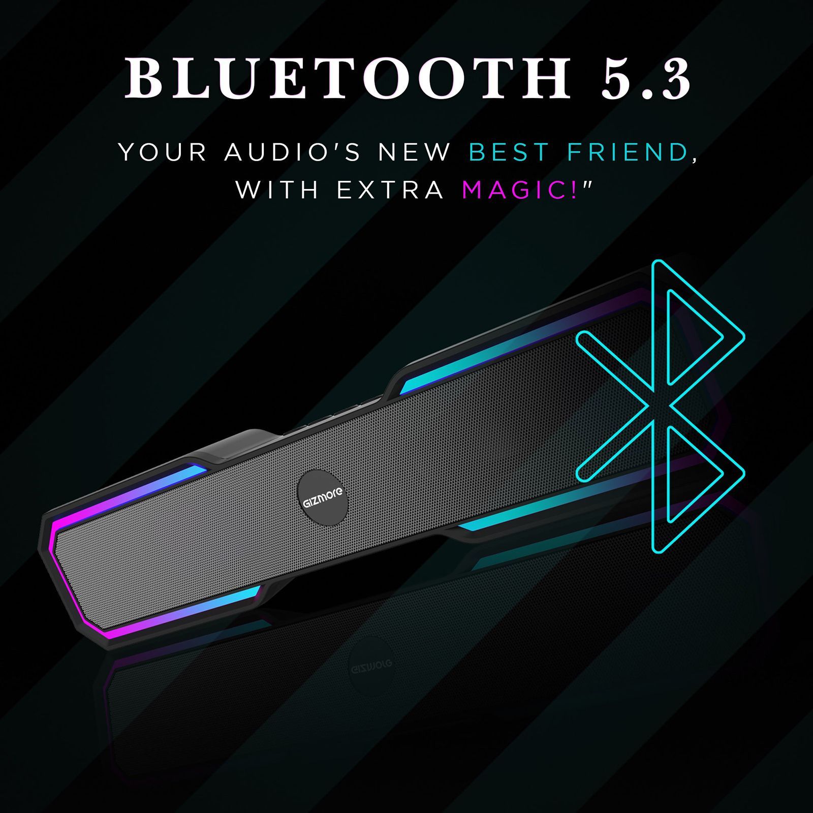 GIZmore Gizbar 1600 Rock 16W Bluetooth Soundbar (Quad Mode, Stereo Channel, Black)_6