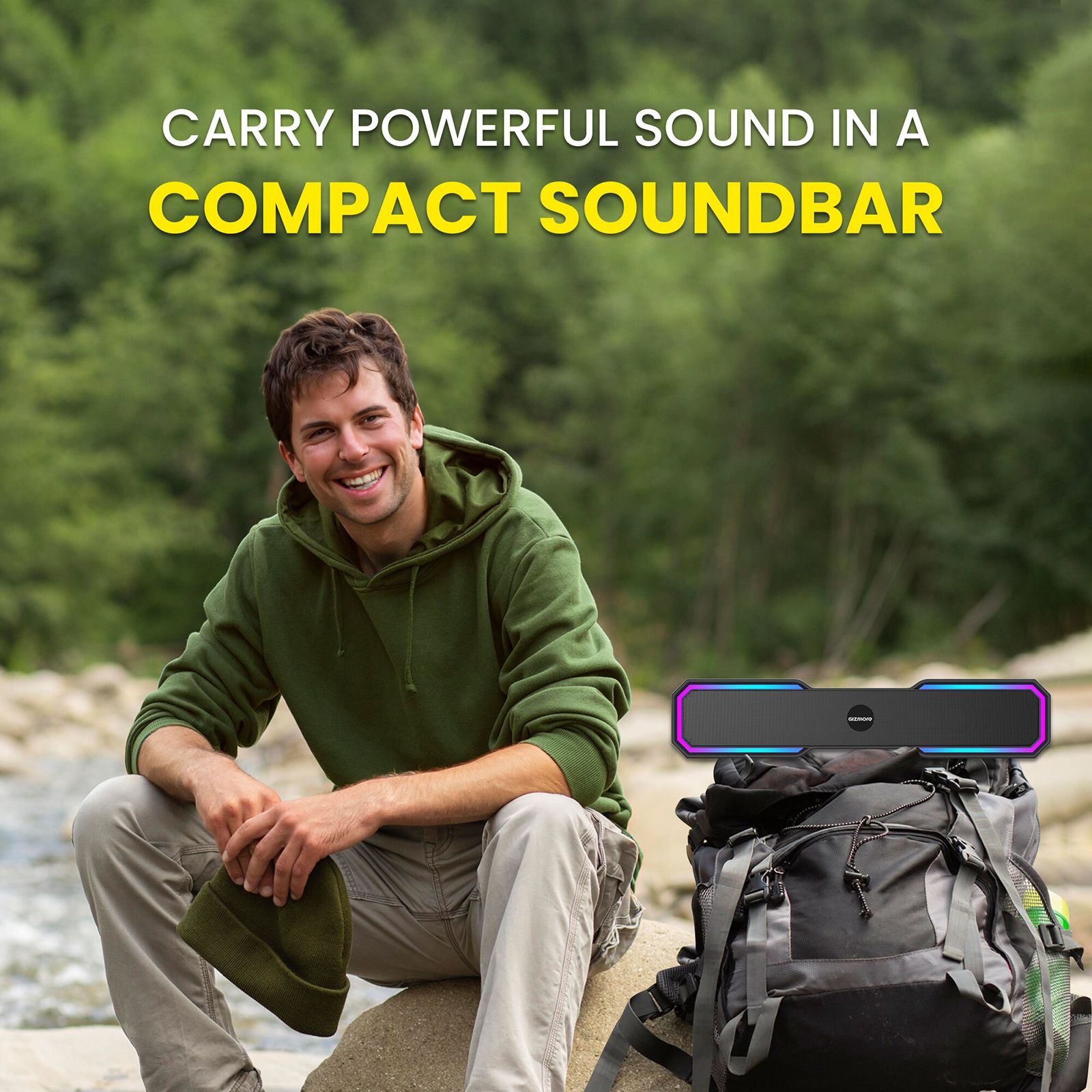 GIZmore Gizbar 1600 Rock 16W Bluetooth Soundbar (Quad Mode, Stereo Channel, Black)_3