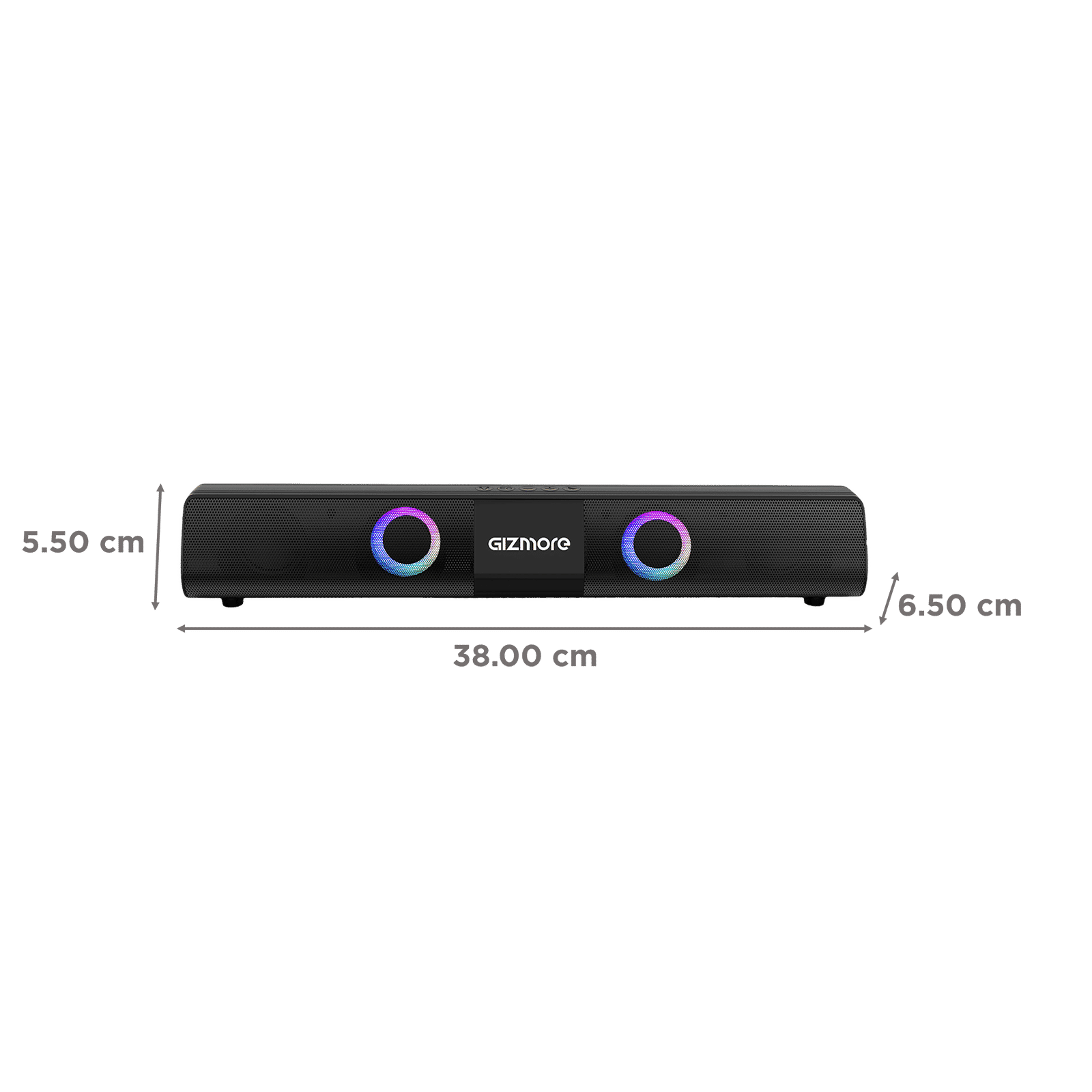 GIZmore Gizbar 2000 20W Bluetooth Soundbar (Equalizer Modes, Stereo Channel, Black)_2
