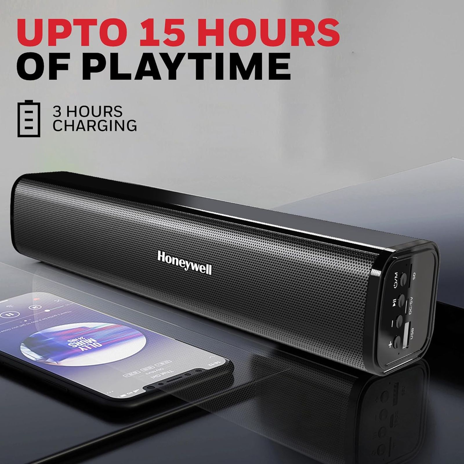 Honeywell Moxie V1000 10W Bluetooth Soundbar (Stereo Sound, 5.0 Channel, Black) Honeywell Moxie V1000 10W Bluetooth Soundbar (Stereo Sound, 5.0 Channel, Black)_12