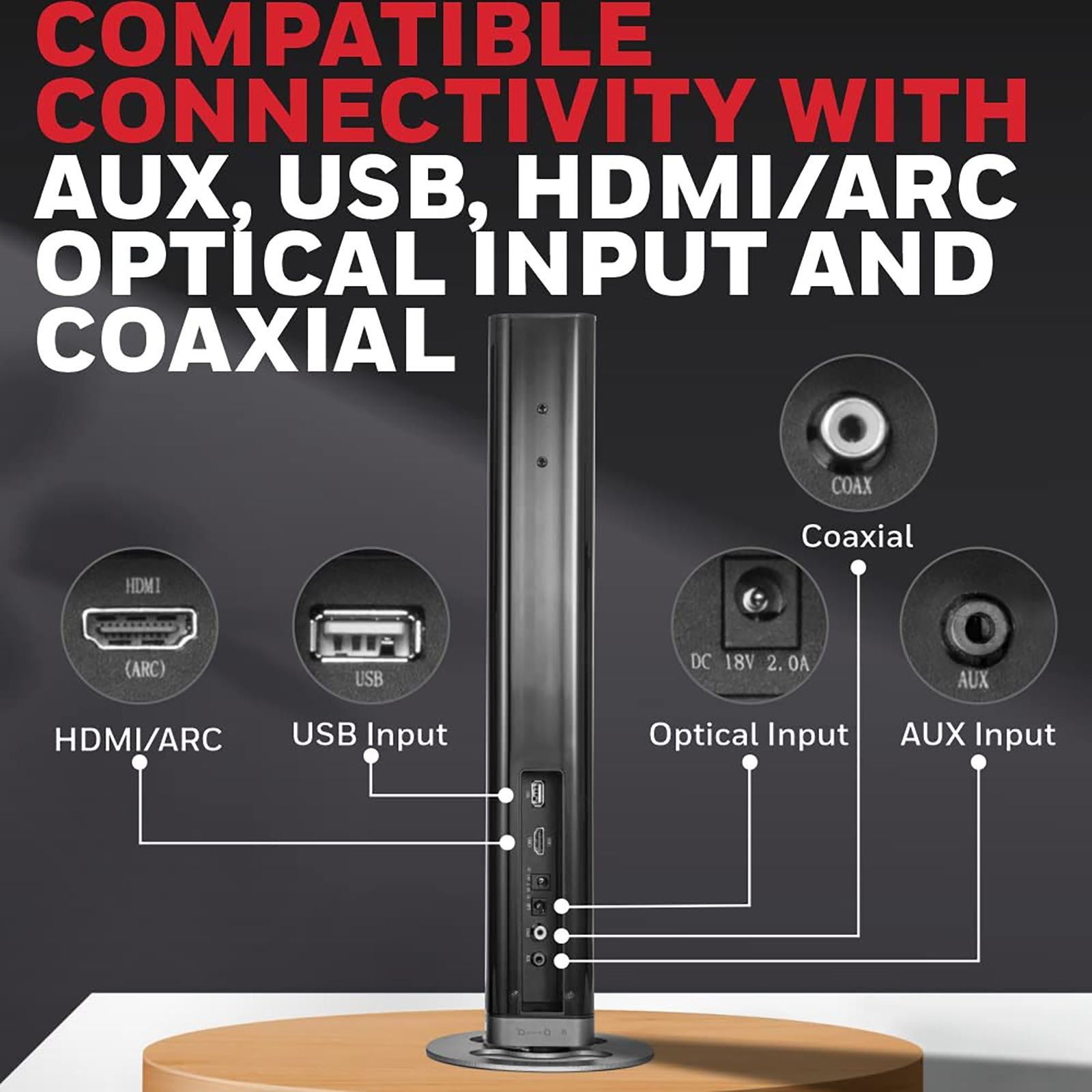 Honeywell Trueno U1000 Duo 100W Bluetooth Soundbar with Remote (Dynamic Sound, 2.1 Channel, Black)_9