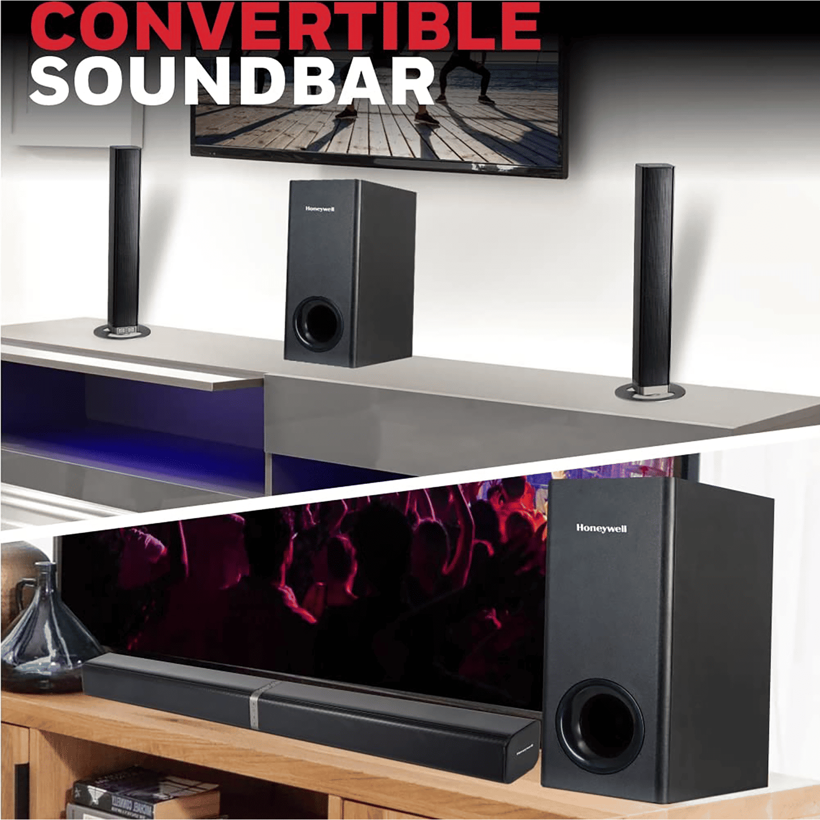 Honeywell Trueno U1000 Duo 100W Bluetooth Soundbar with Remote (Dynamic Sound, 2.1 Channel, Black)_11