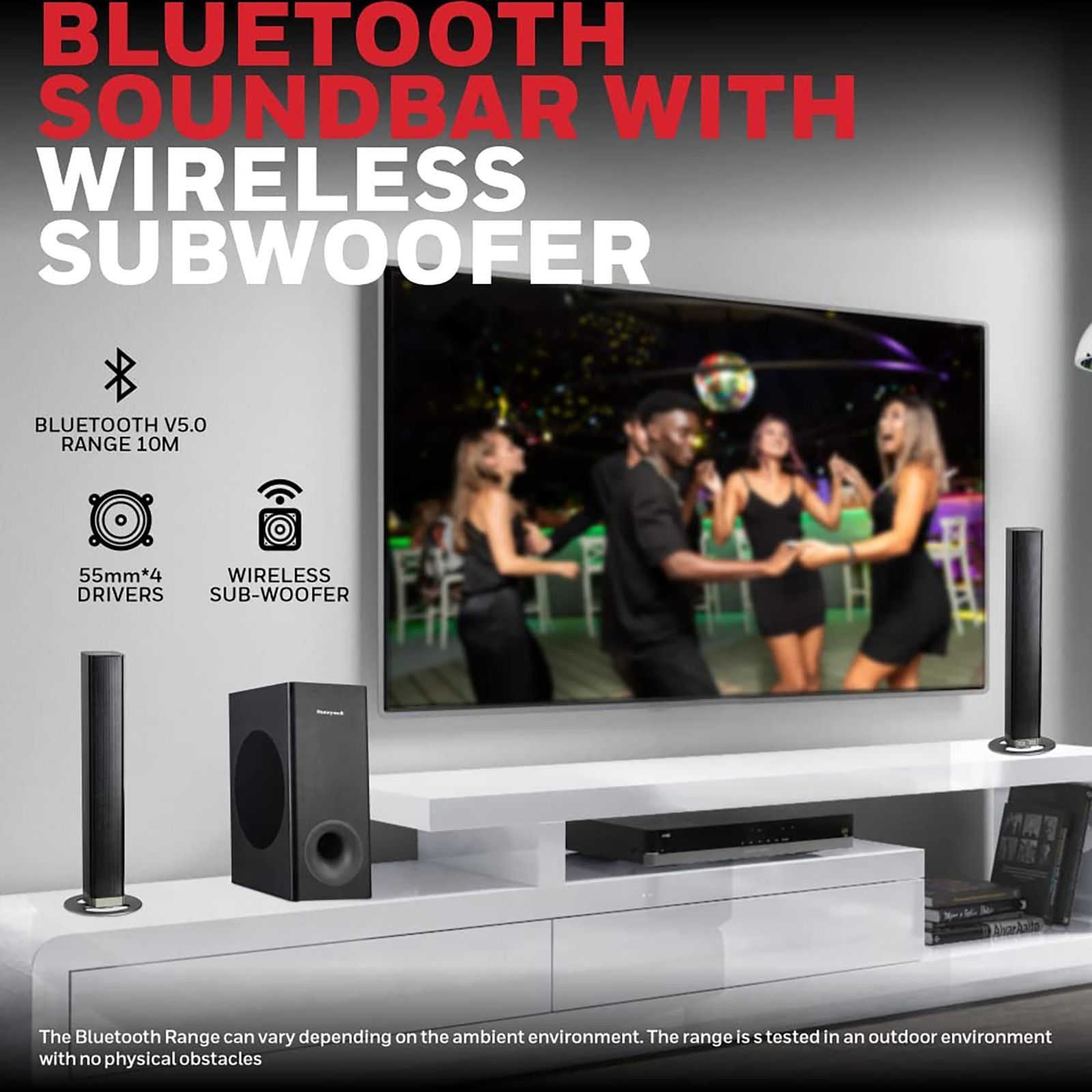 Honeywell Trueno U1000 Duo 100W Bluetooth Soundbar with Remote (Dynamic Sound, 2.1 Channel, Black)_12