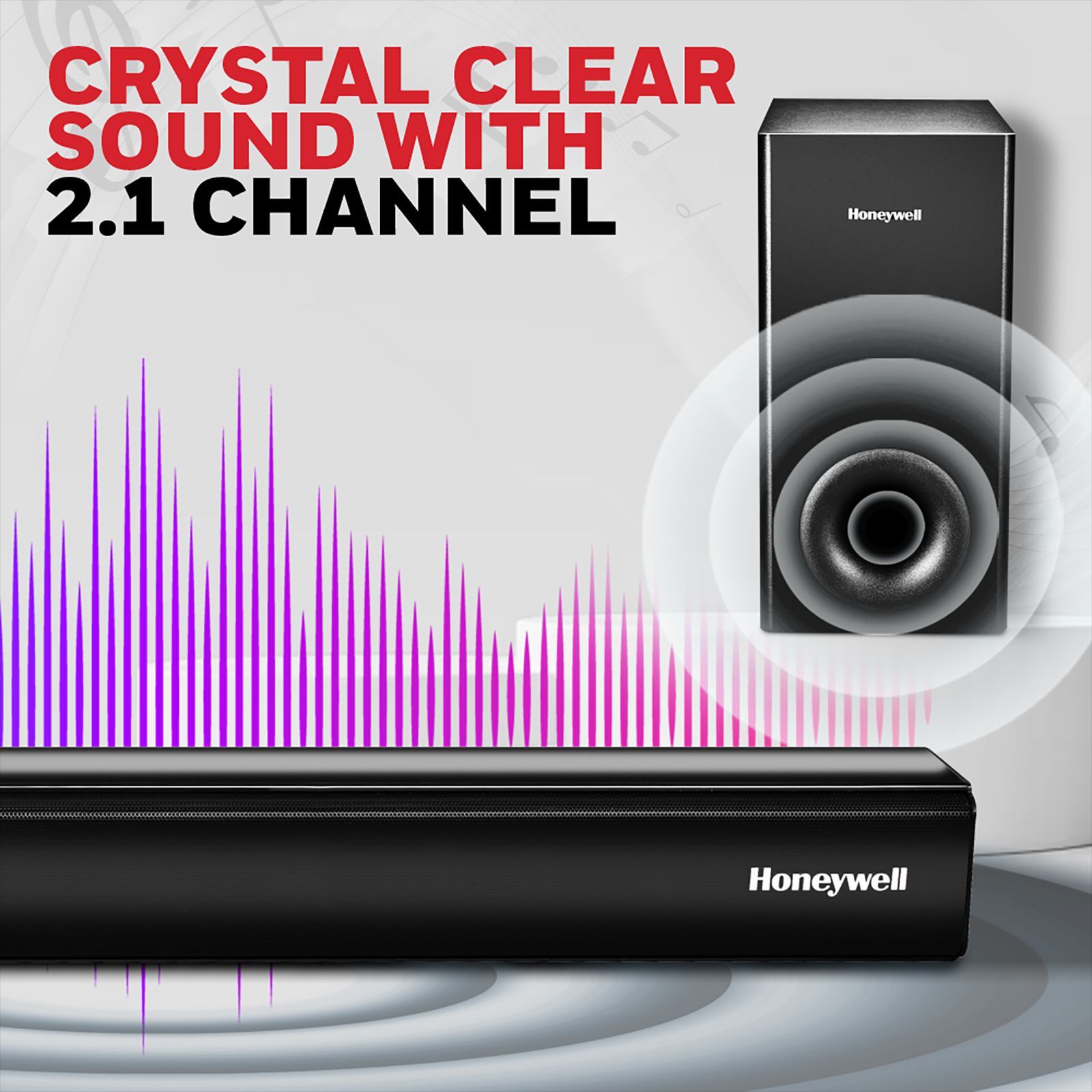 Honeywell TRUENO U2000 120W Bluetooth Soundbar with Remote (3 EQ Mode, 2.1 Channel, Black)_7