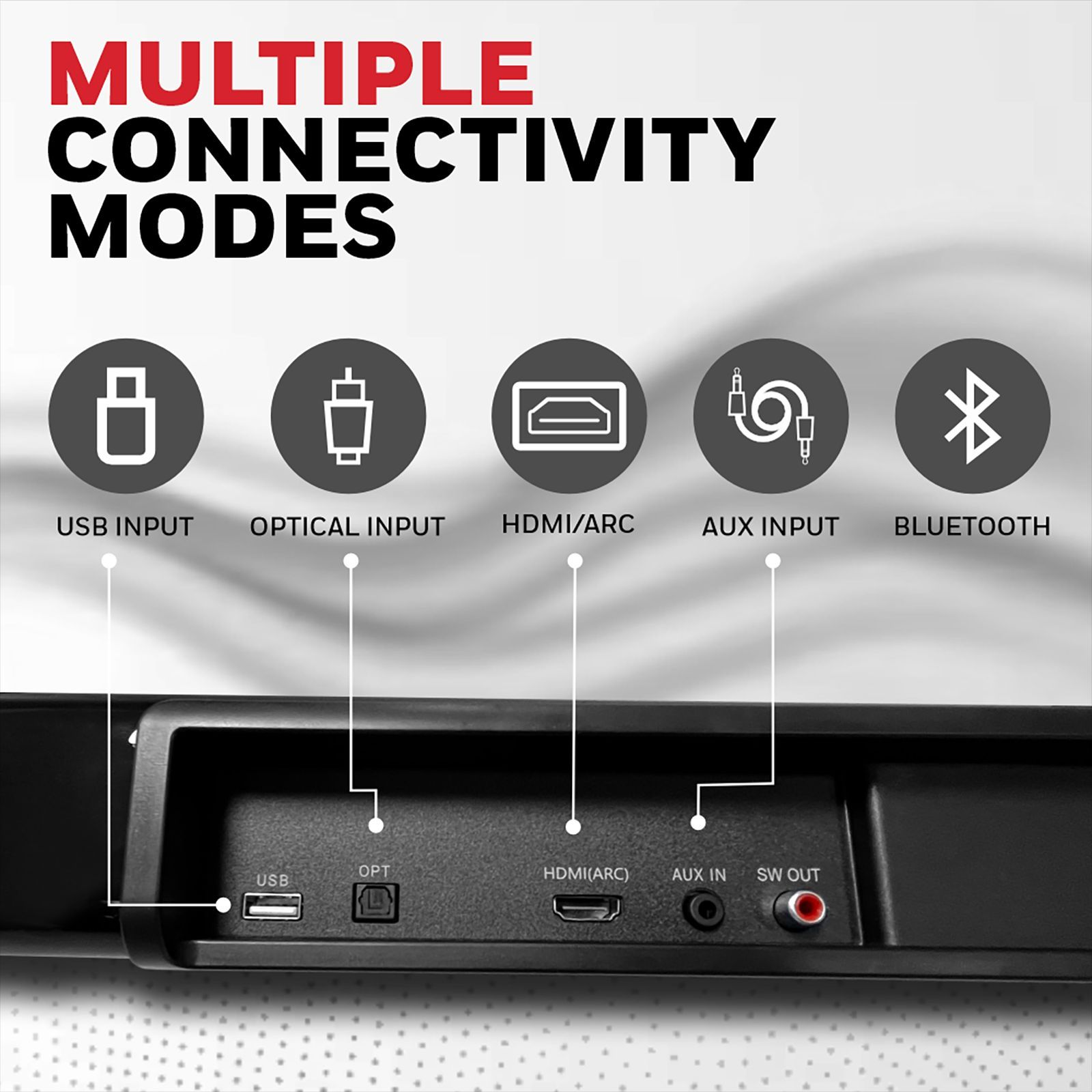 Honeywell TRUENO U2000 120W Bluetooth Soundbar with Remote (3 EQ Mode, 2.1 Channel, Black)_8