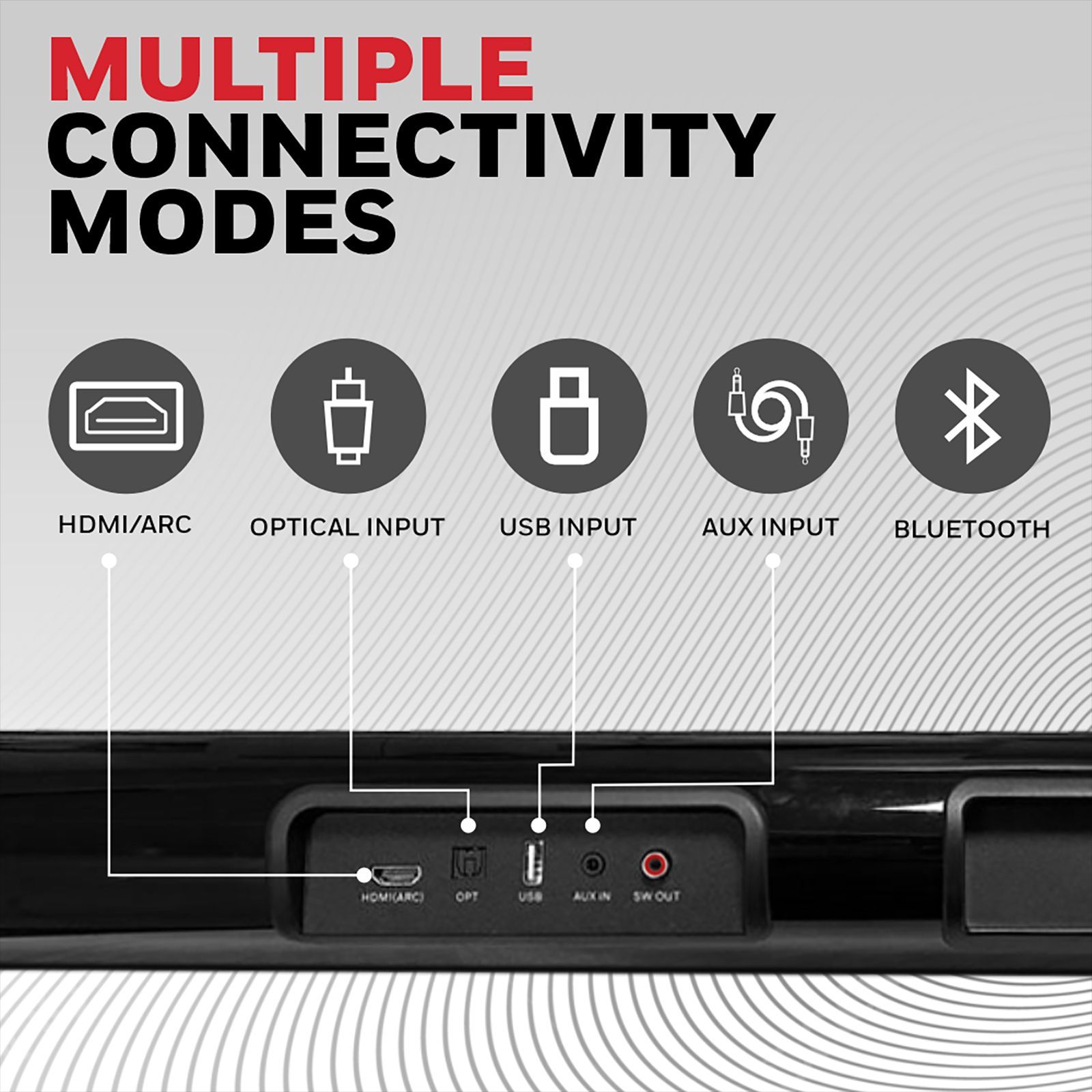 Honeywell TRUENO U3000 160W Bluetooth Soundbar with Remote (3 EQ Mode, 2.1 Channel, Black)_11