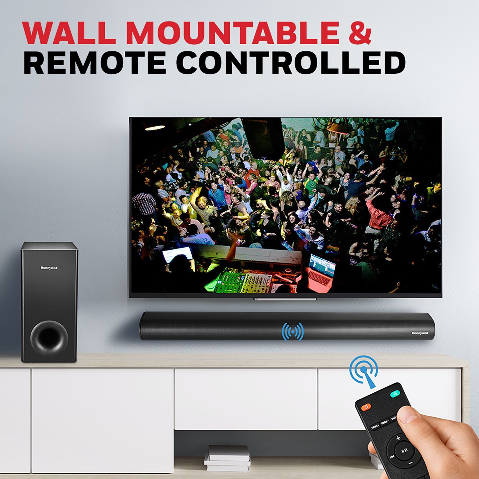 Honeywell TRUENO U3000 160W Bluetooth Soundbar with Remote (3 EQ Mode, 2.1 Channel, Black)_13