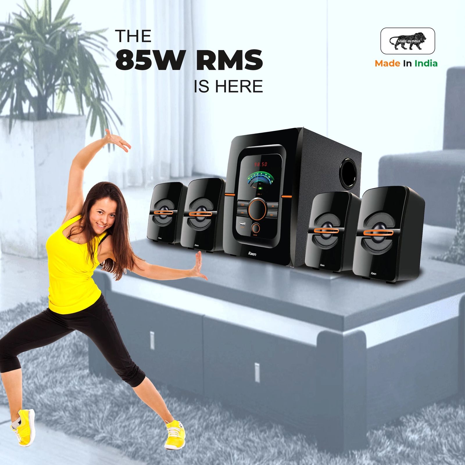 foxin FMS 4450 85W Multimedia Speaker (Dual Connectivity, 4.2 Channel, Black) foxin FMS 4450 85W Multimedia Speaker (Dual Connectivity, 4.2 Channel, Black)_6