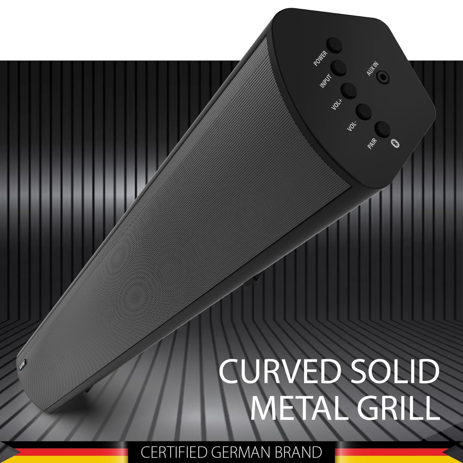 BLAUPUNKT SBA01 Rekurve 100W Bluetooth Soundbar with Remote (Dual Speaker Drivers, 2.1 Channel, Black) BLAUPUNKT SBA01 Rekurve 100W Bluetooth Soundbar with Remote (Dual Speaker Drivers, 2.1 Channel, Black)_9