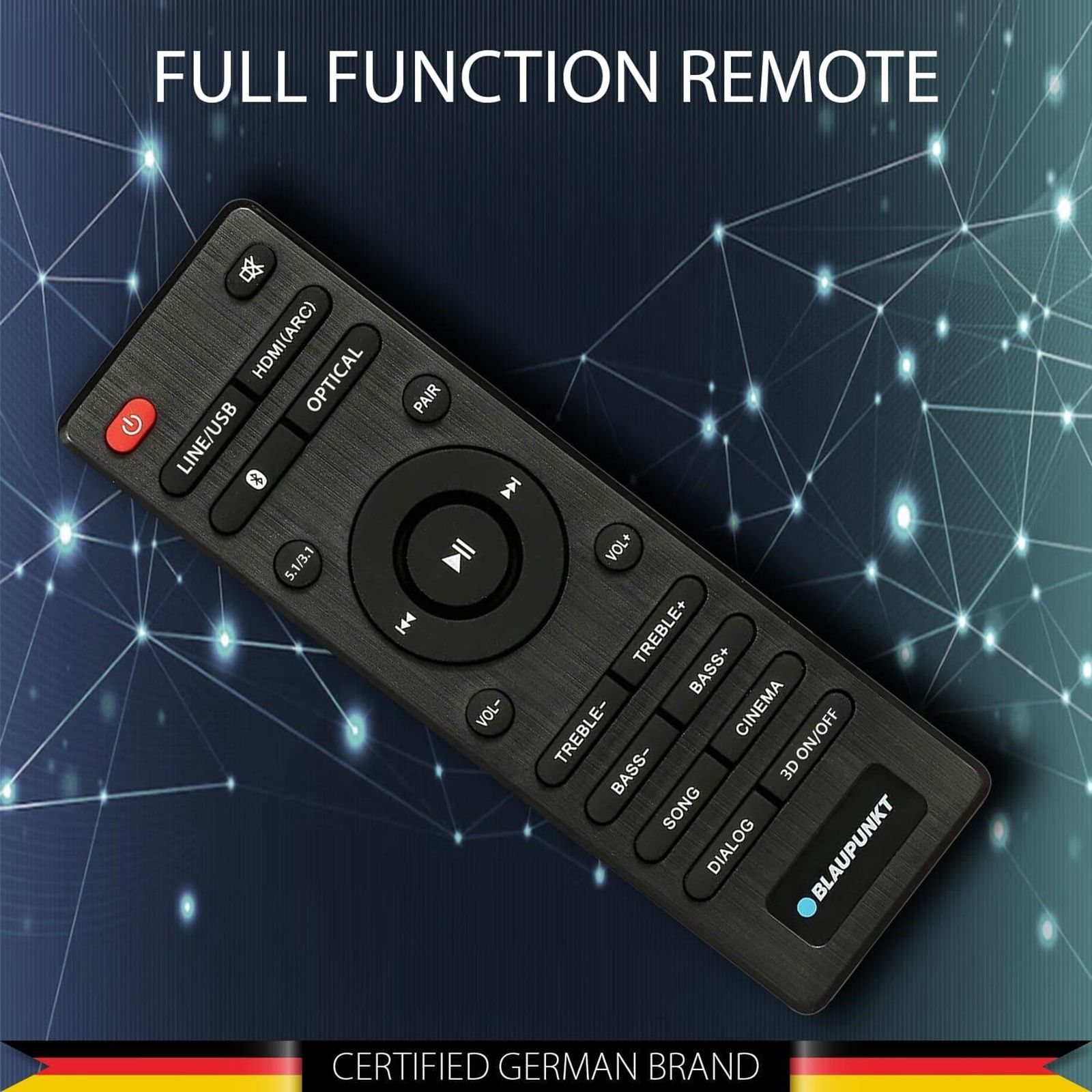 BLAUPUNKT SBA01 Rekurve 100W Bluetooth Soundbar with Remote (Dual Speaker Drivers, 2.1 Channel, Black) BLAUPUNKT SBA01 Rekurve 100W Bluetooth Soundbar with Remote (Dual Speaker Drivers, 2.1 Channel, Black)_13