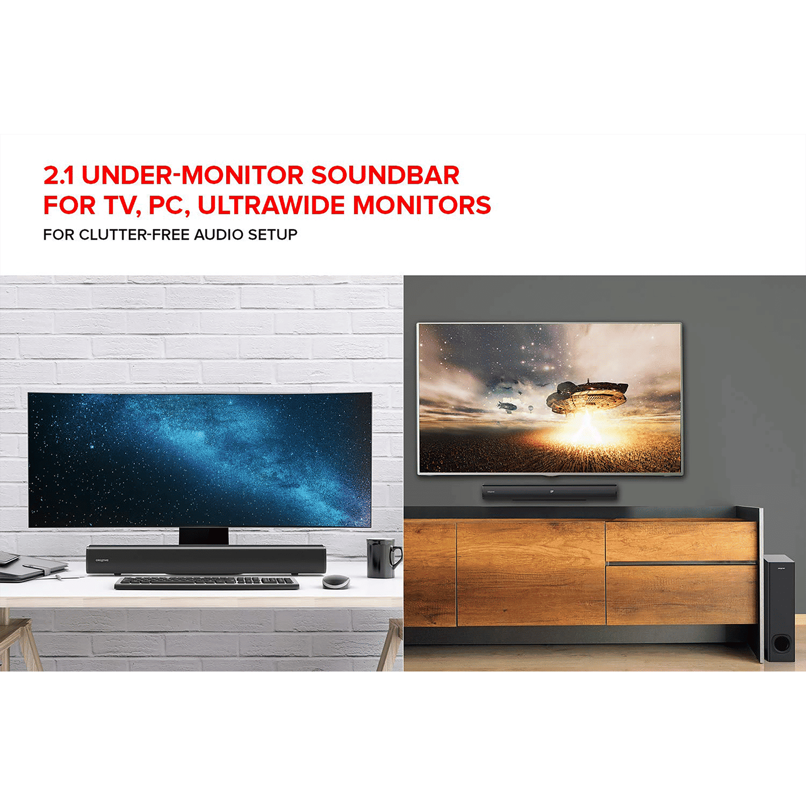 Creative Stage 160W Bluetooth Soundbar with Remote (Deep Thumping Bass, 2.1 Channel, Black)_7